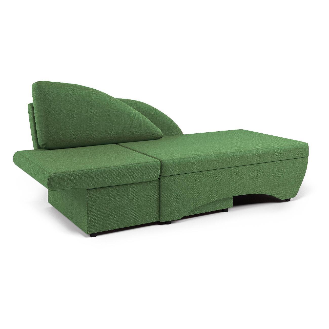 Кушетка Шарм-Дизайн Трио левый рогожка зеленый