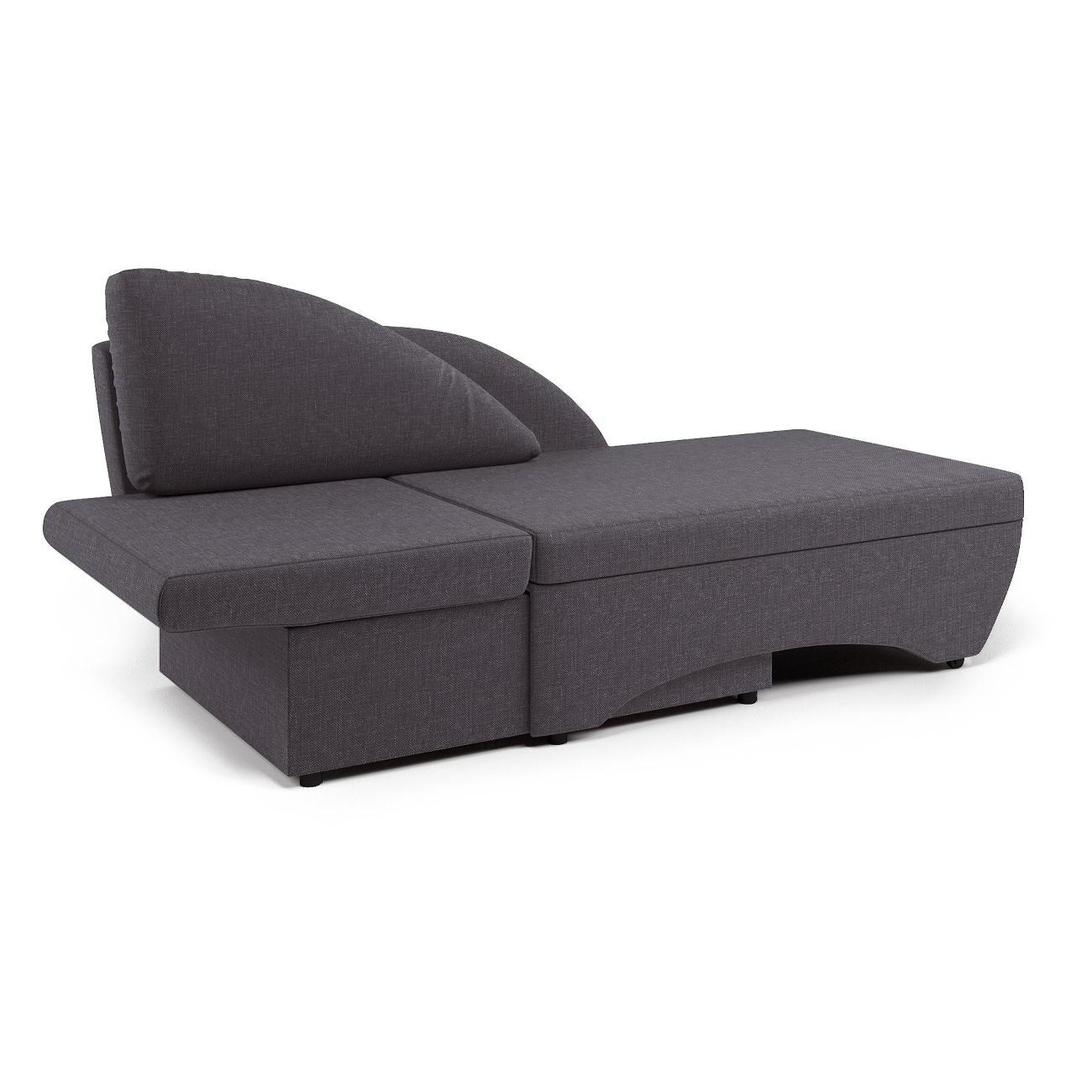 Кушетка Шарм-Дизайн Трио левый рогожка серый