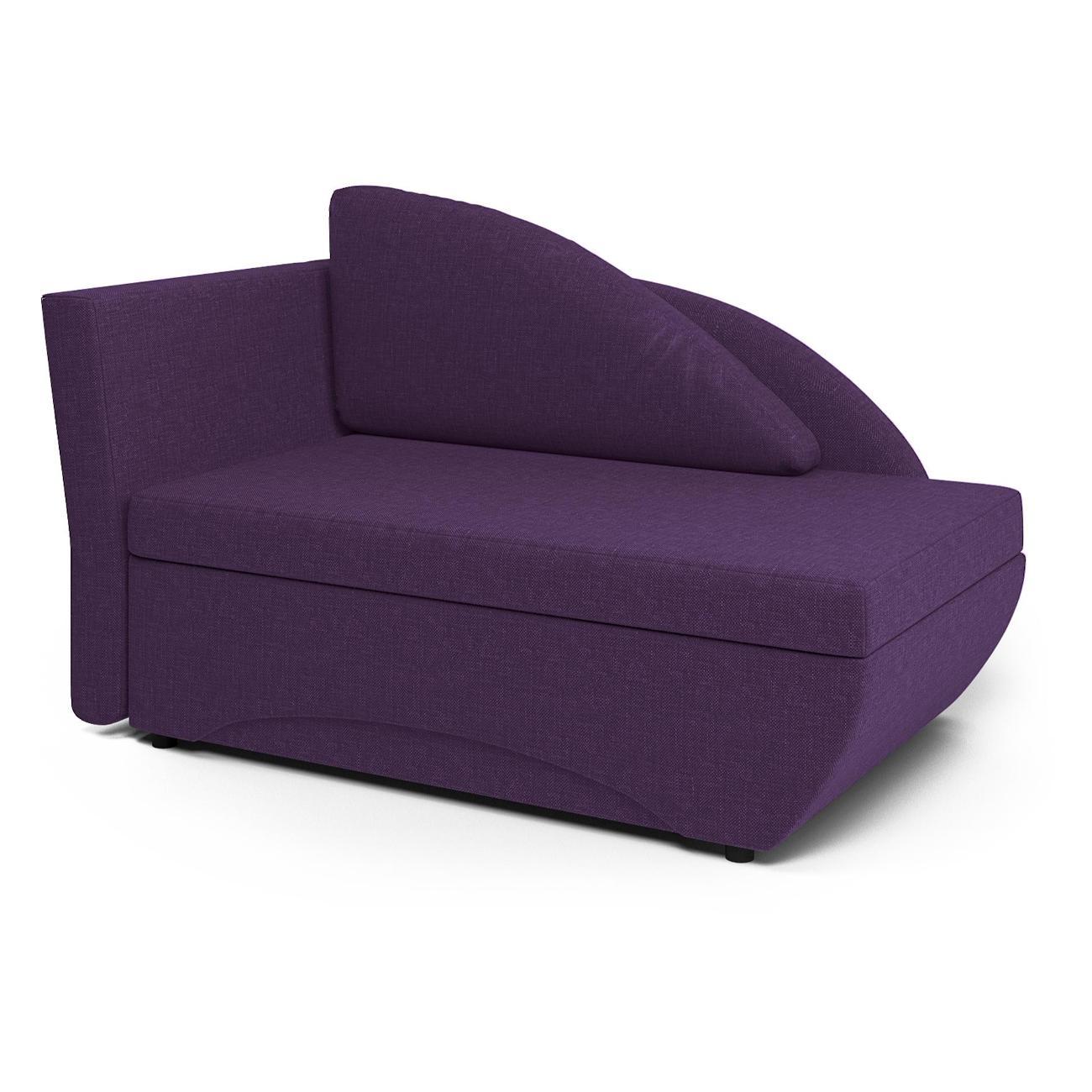 Кушетка Шарм-Дизайн Трио левый рогожка фиолетовый
