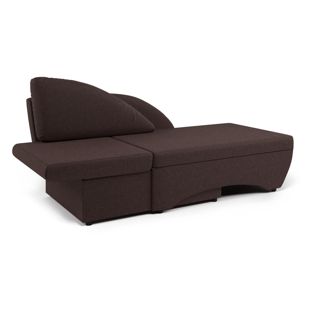 Кушетка Шарм-Дизайн Трио левый рогожка шоколад