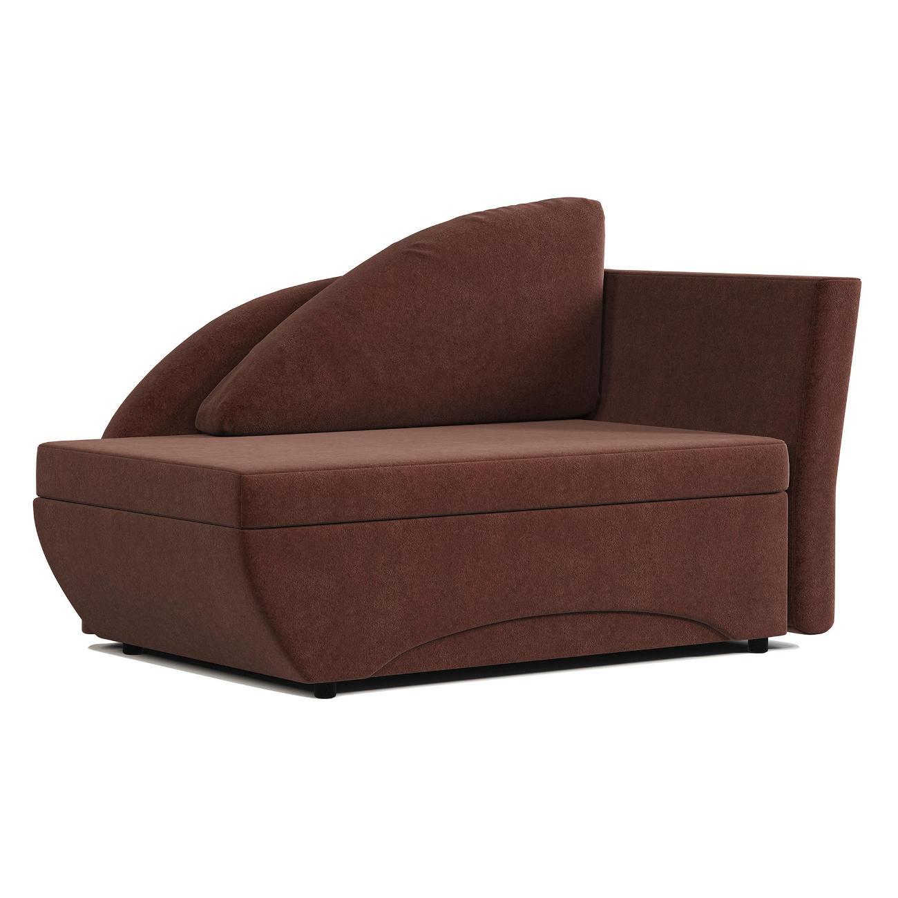 Кушетка Шарм-Дизайн Трио правый велюр Дрим шоколад