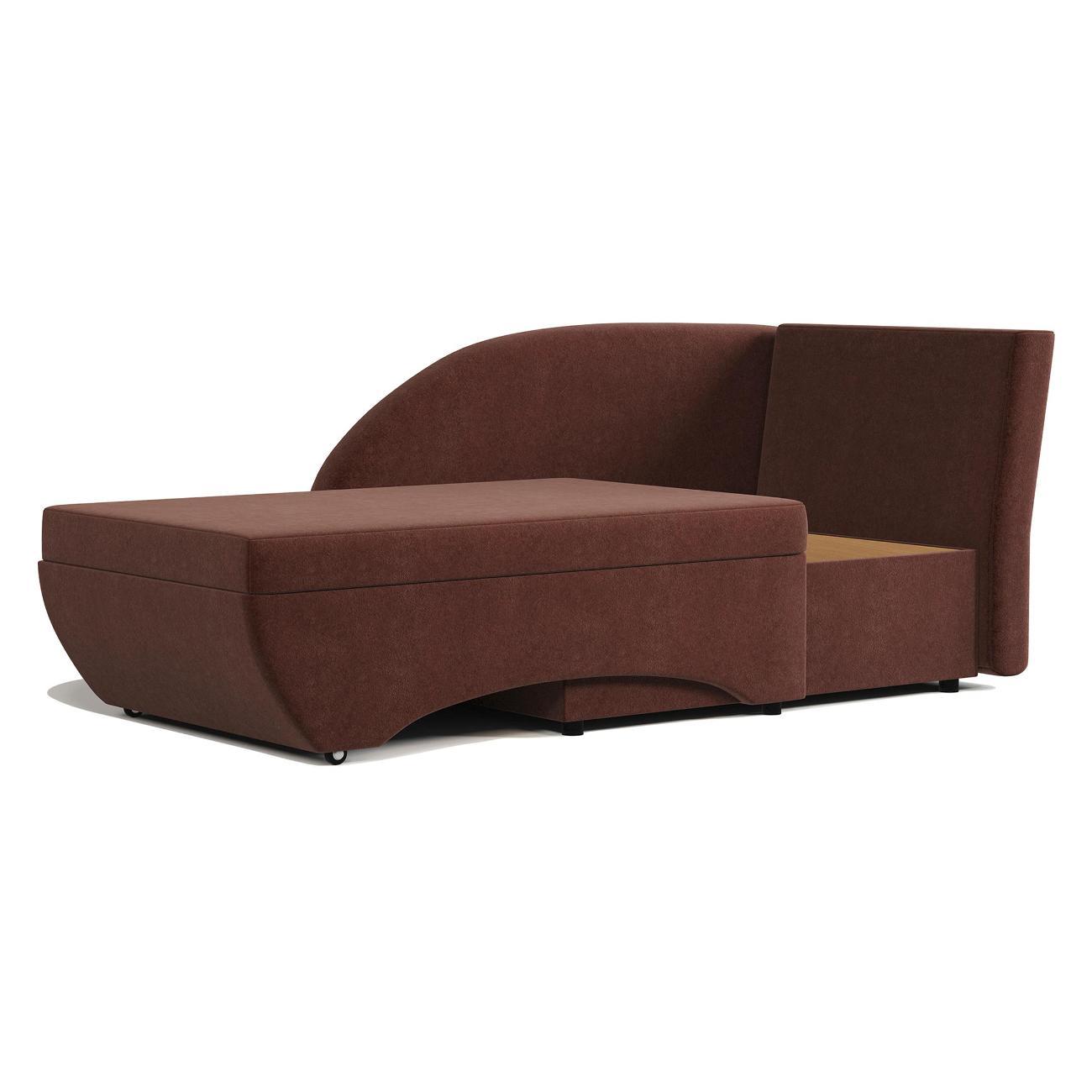 Кушетка Шарм-Дизайн Трио правый велюр Дрим шоколад