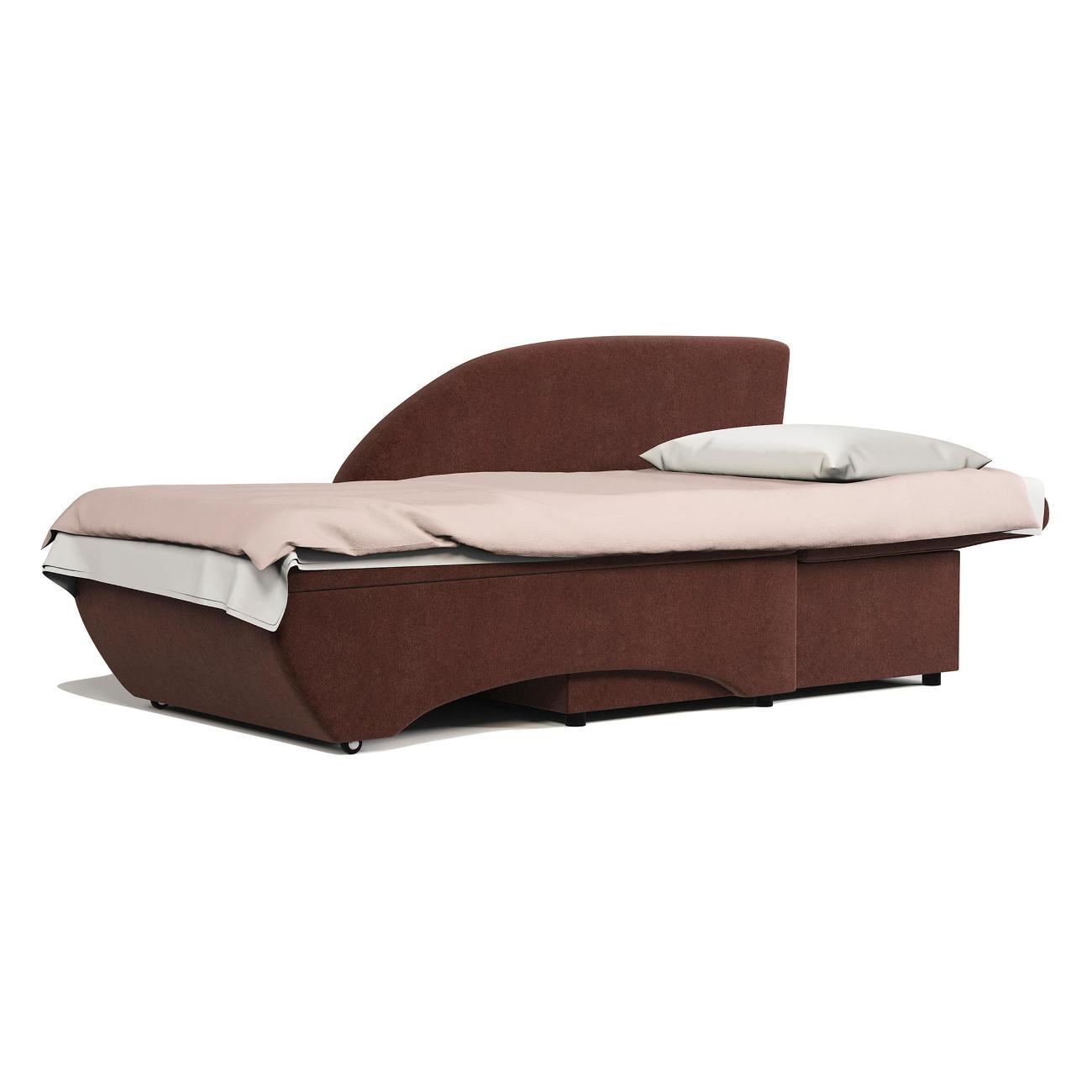 Кушетка Шарм-Дизайн Трио правый велюр Дрим шоколад