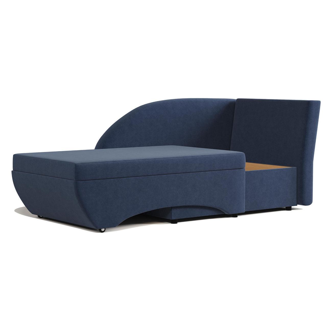 Кушетка Шарм-Дизайн Трио правый велюр Ультра миднайт