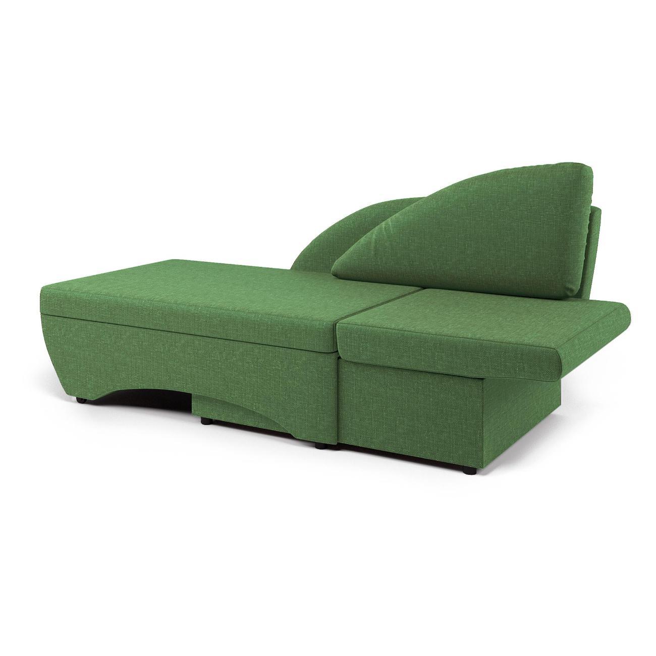 Кушетка Шарм-Дизайн Трио правый рогожка зеленый