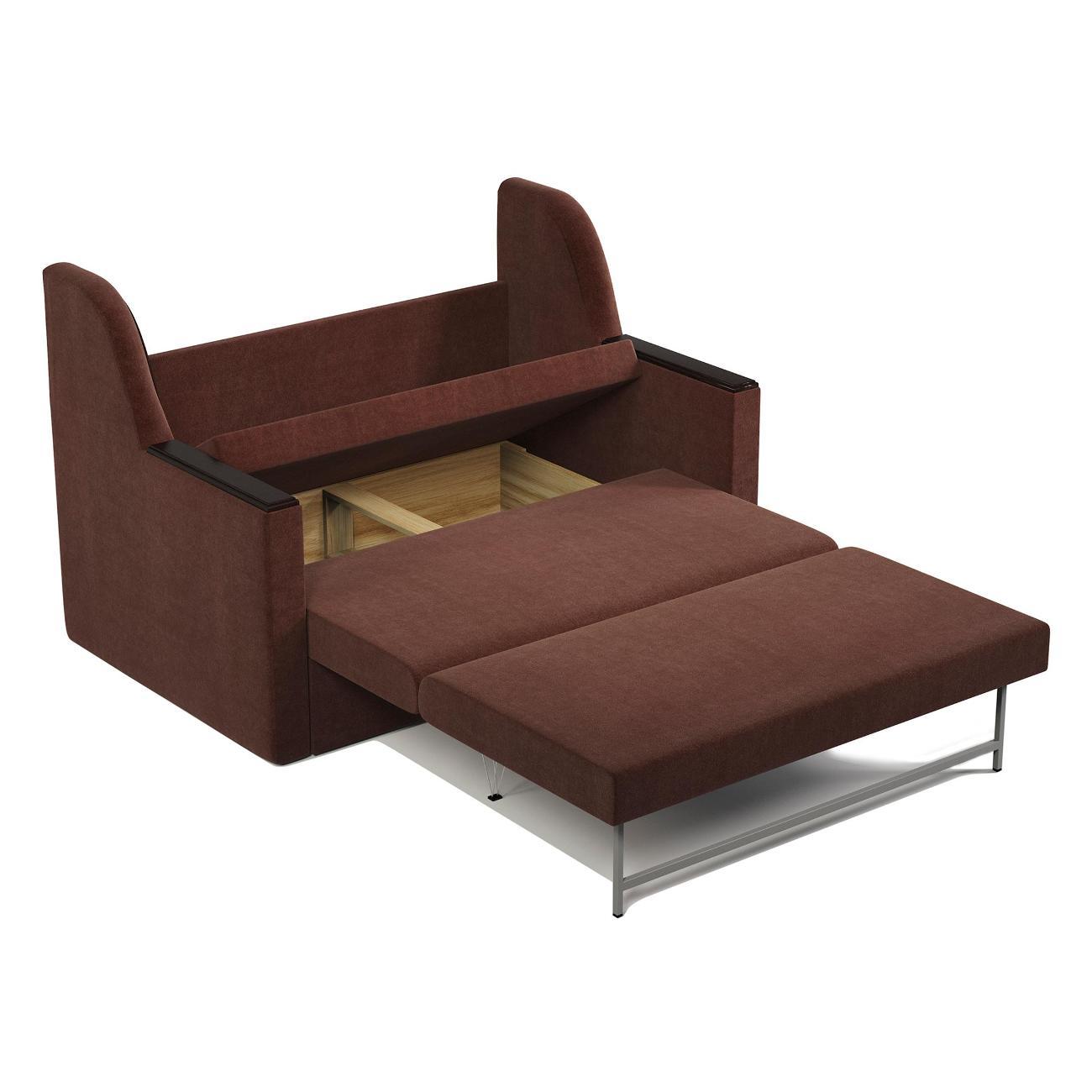 Диван Шарм-Дизайн Дуэт раскладной велюр Дрим шоколад