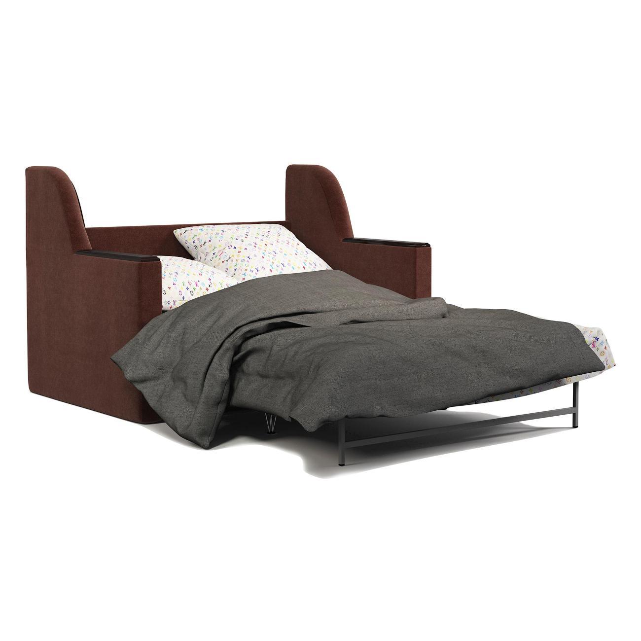 Диван Шарм-Дизайн Дуэт раскладной велюр Дрим шоколад