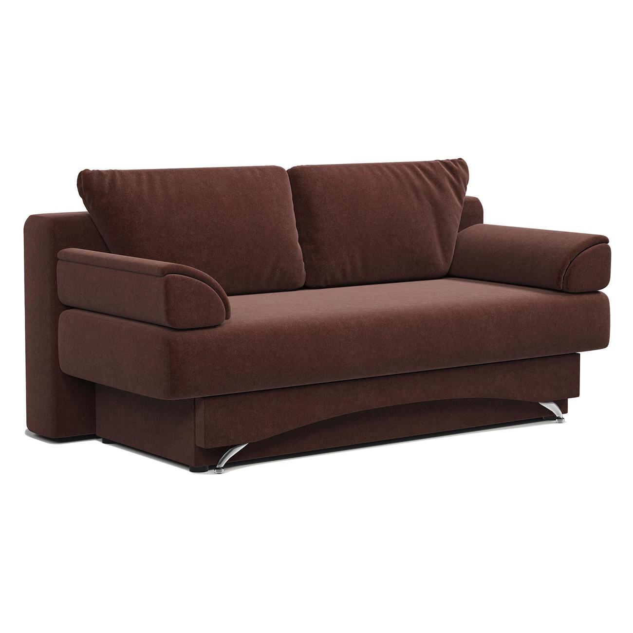 Диван Шарм-Дизайн Евро 130 прямой раскладной велюр Дрим шоколад