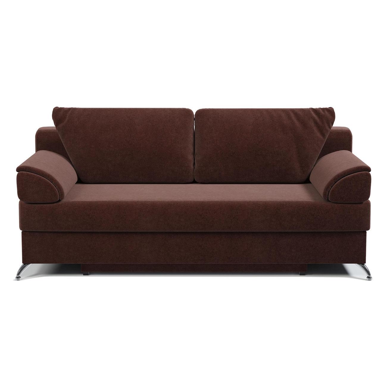 Диван Шарм-Дизайн ЕвроШарм прямой раскладной велюр Дрим шоколад