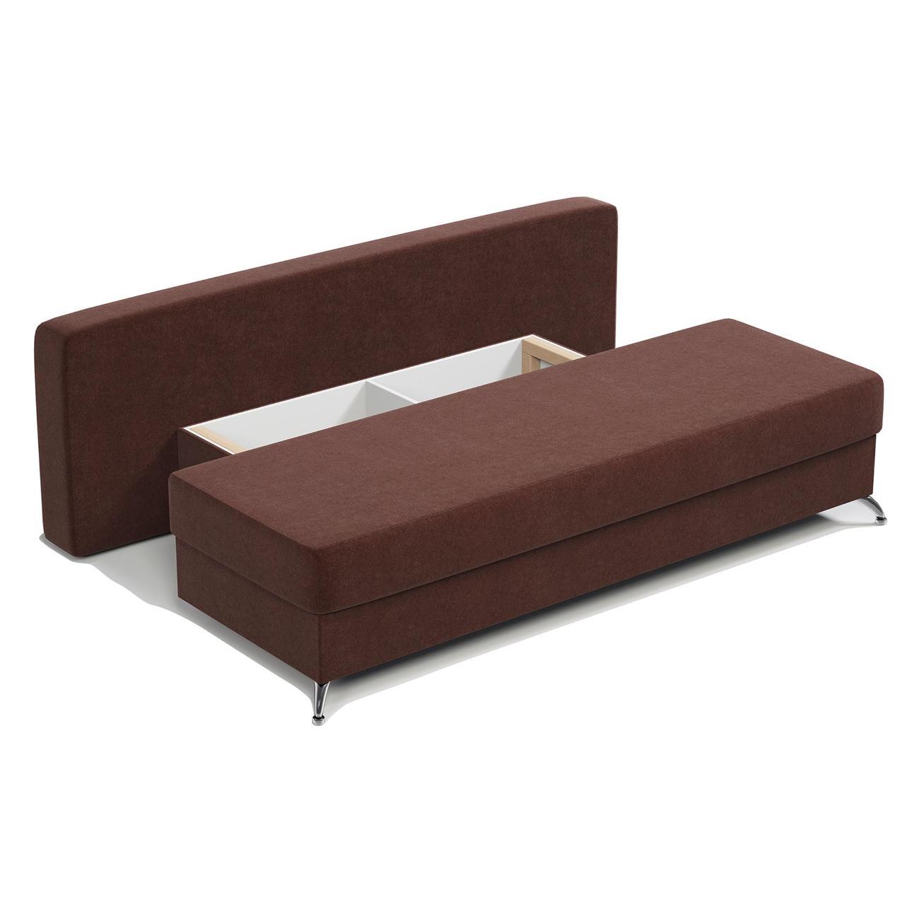 Диван Шарм-Дизайн ЕвроШарм прямой раскладной велюр Дрим шоколад