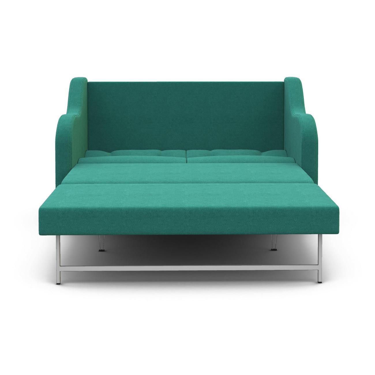 Диван Шарм-Дизайн Классика 2В прямой раскладной велюр бирюзовый