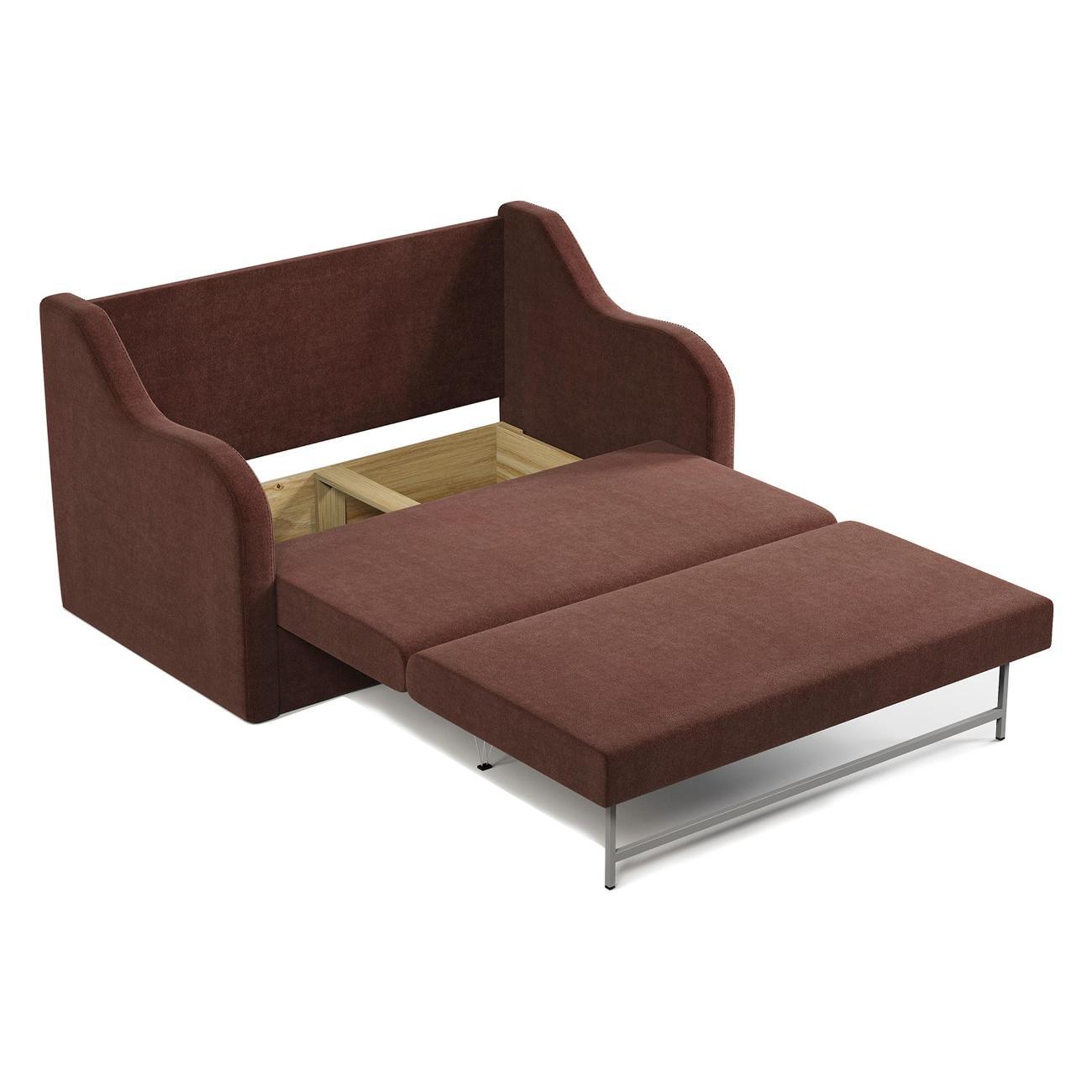 Диван Шарм-Дизайн Классика 2В прямой раскладной велюр Дрим шоколад