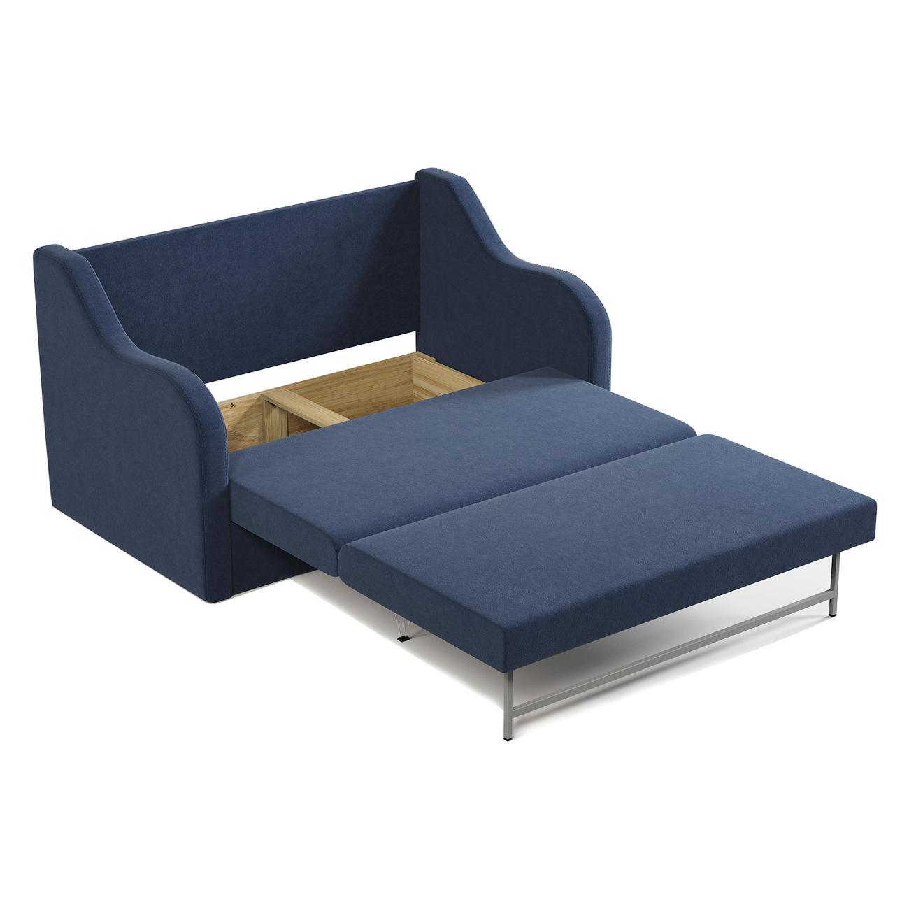 Диван Шарм-Дизайн Классика 2В прямой раскладной велюр синй