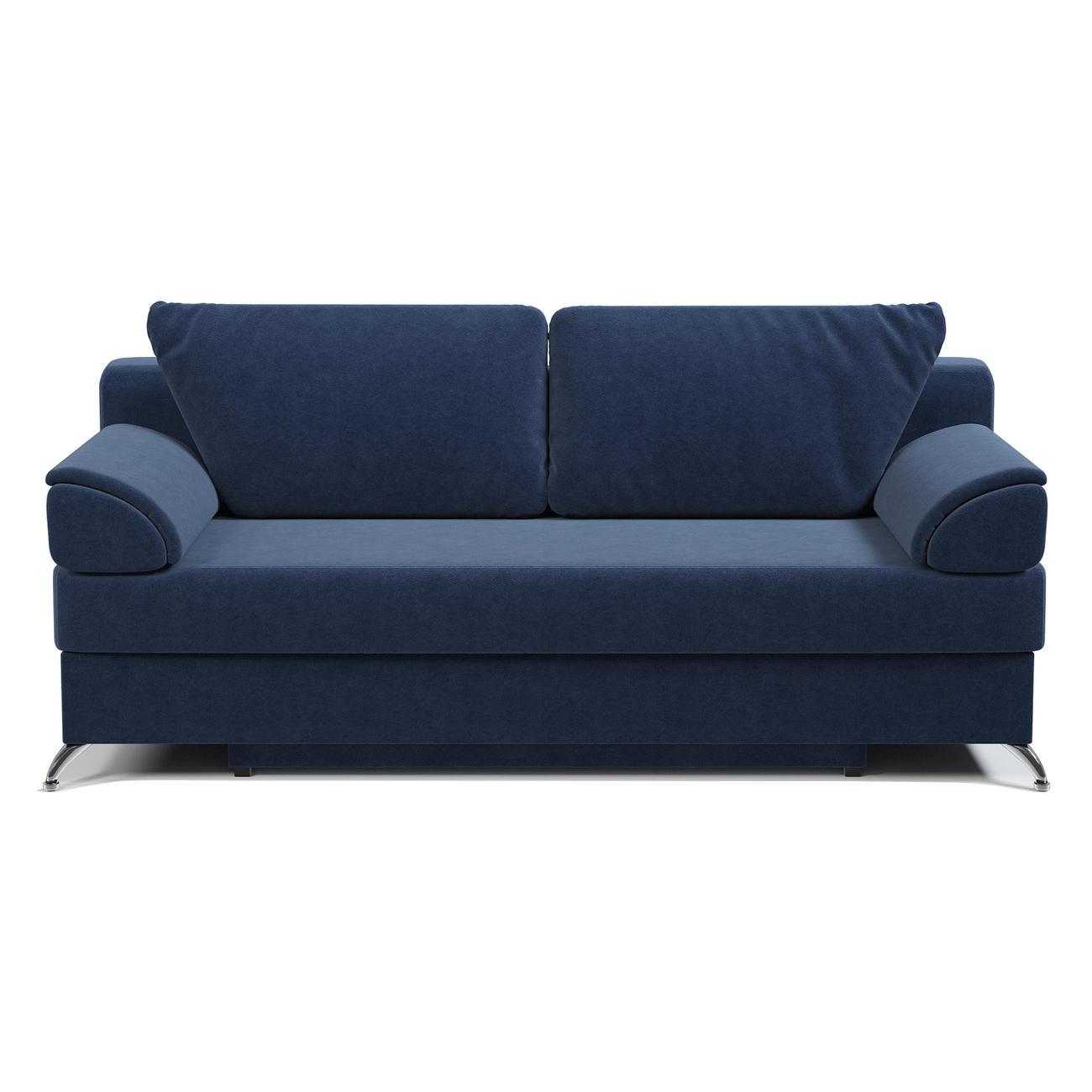 Диван Шарм-Дизайн ЕвроШарм прямой раскладной велюр Ультра миднайт