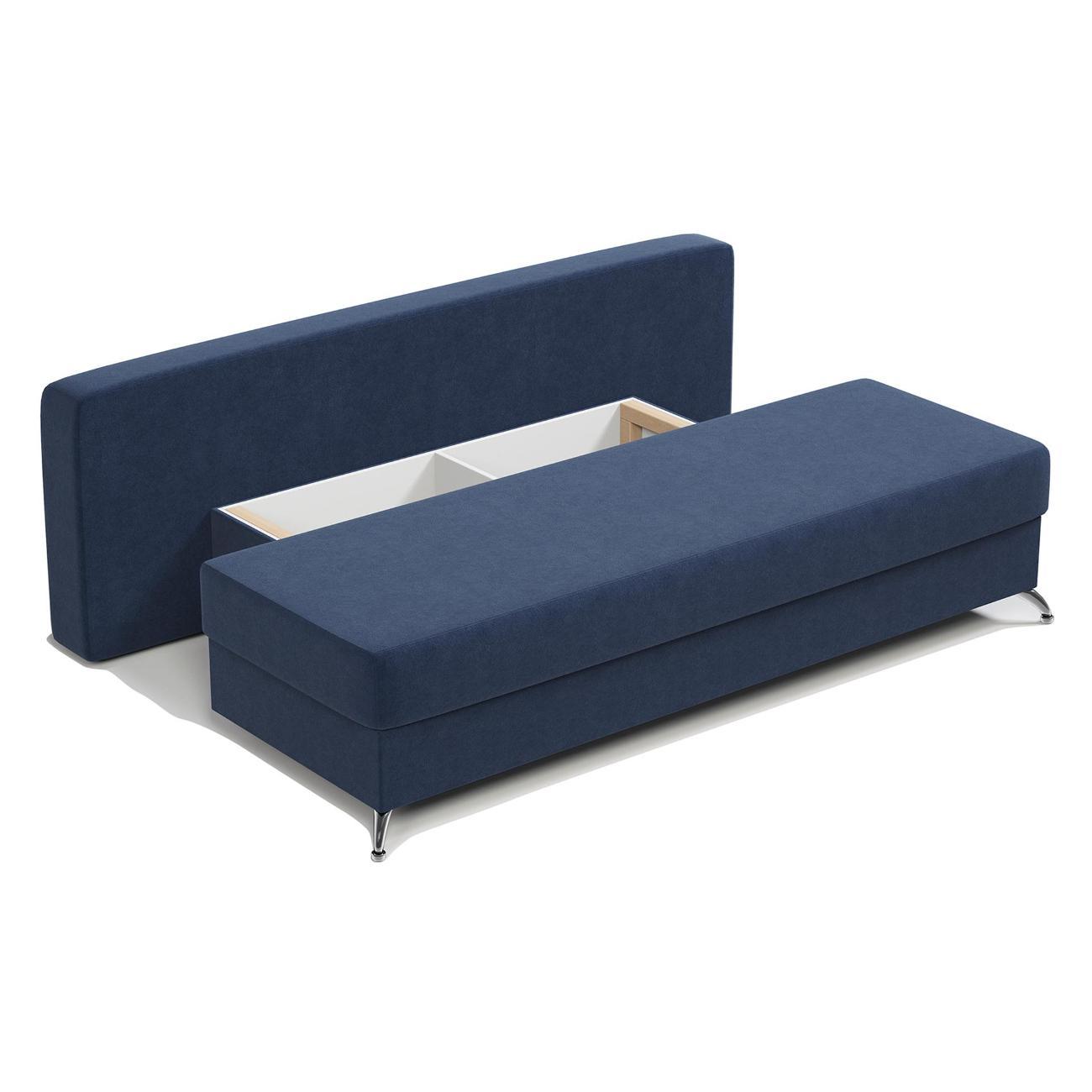 Диван Шарм-Дизайн ЕвроШарм прямой раскладной велюр Ультра миднайт