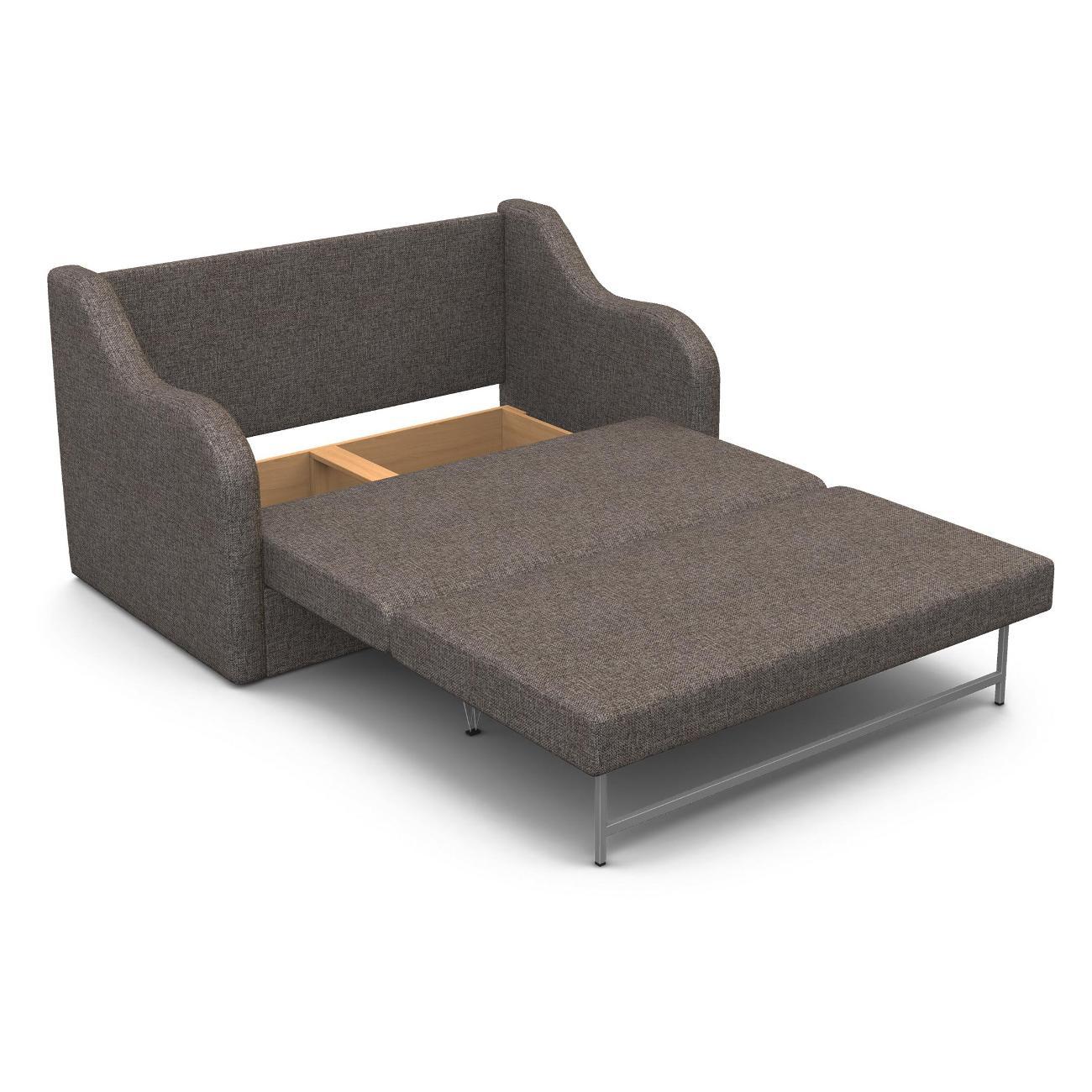 Диван Шарм-Дизайн Классика 2В прямой раскладной рогожка коричневый