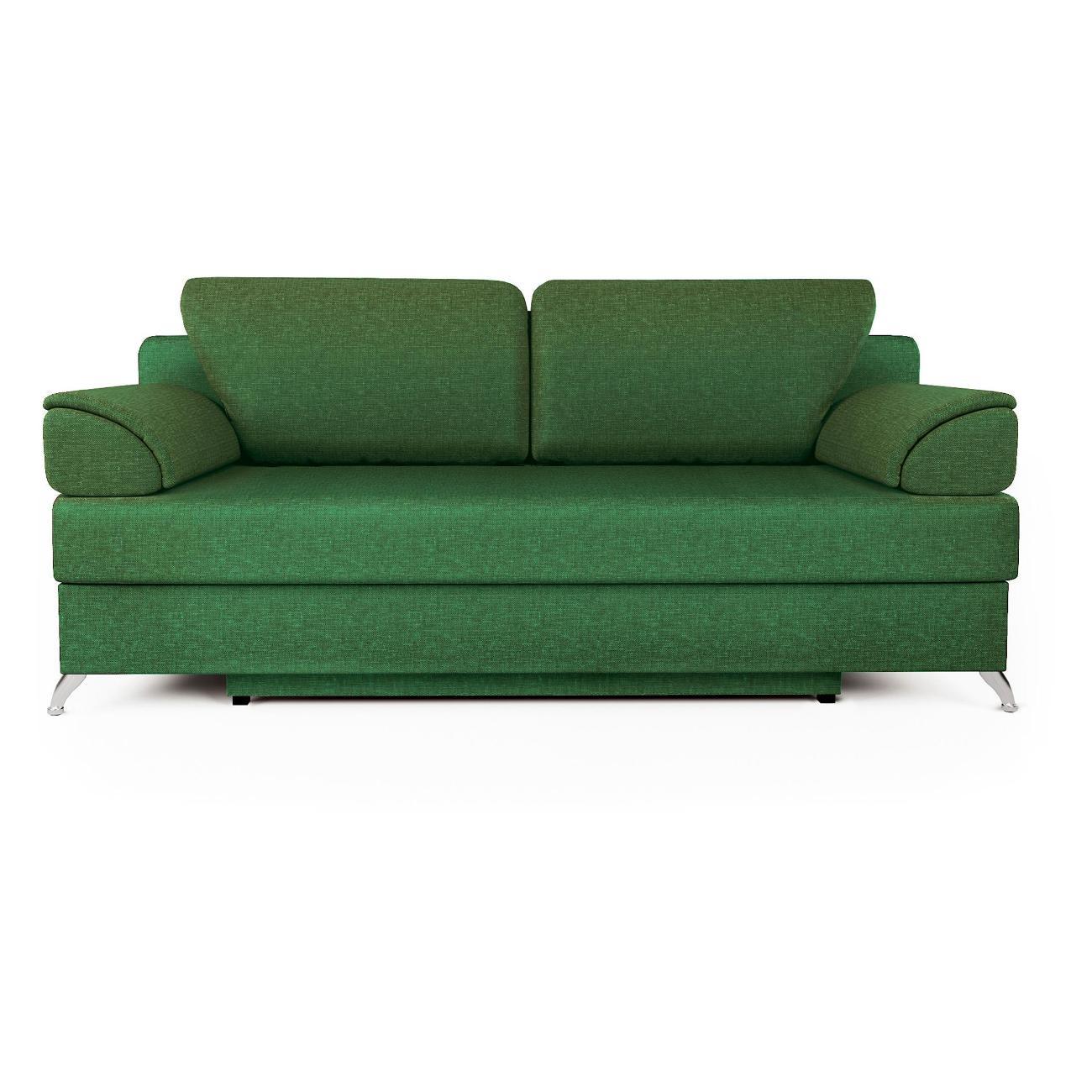 Диван Шарм-Дизайн ЕвроШарм прямой раскладной зеленый