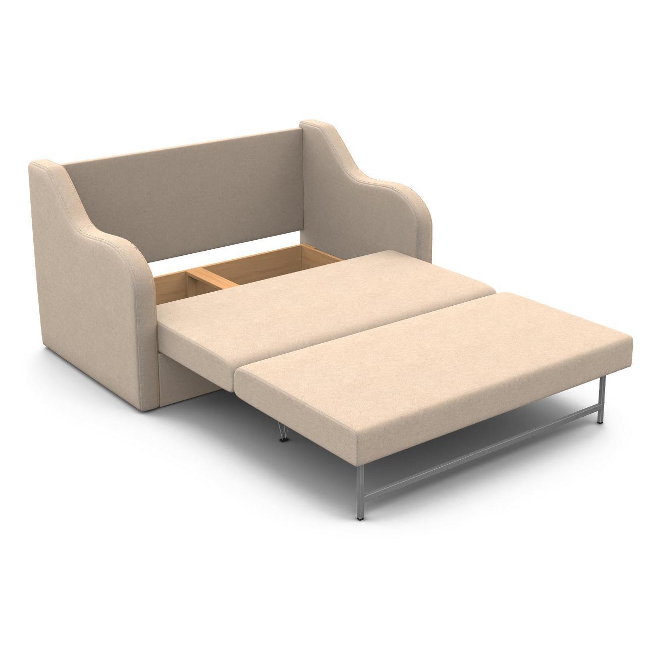 Диван Шарм-Дизайн Классика 2В прямой раскладной велюр бежевый