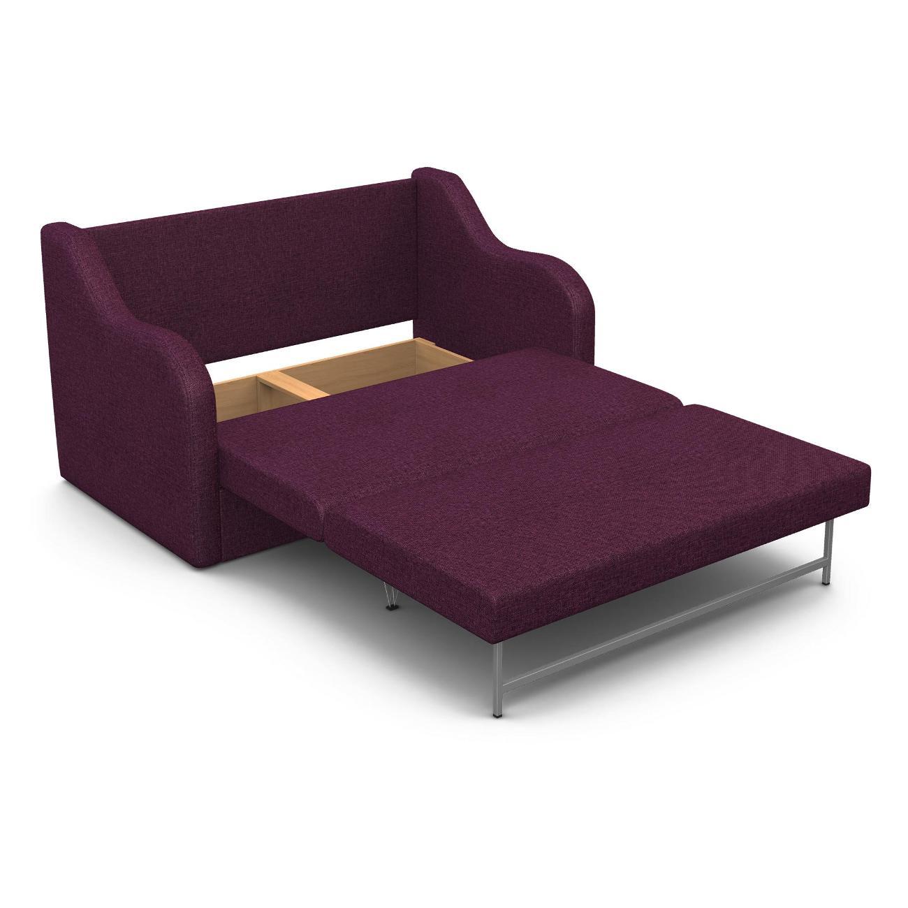 Диван Шарм-Дизайн Классика 2В прямой раскладной рогожка фиолетовый