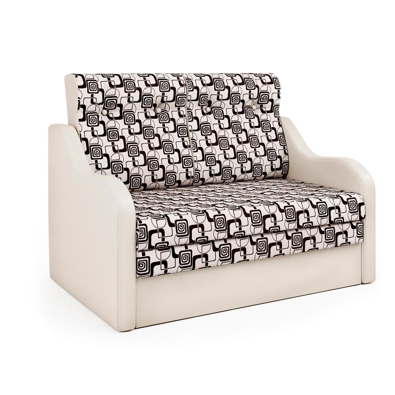 Диван Шарм-Дизайн Классика 2В прямой раскладной экокожа беж и ромб