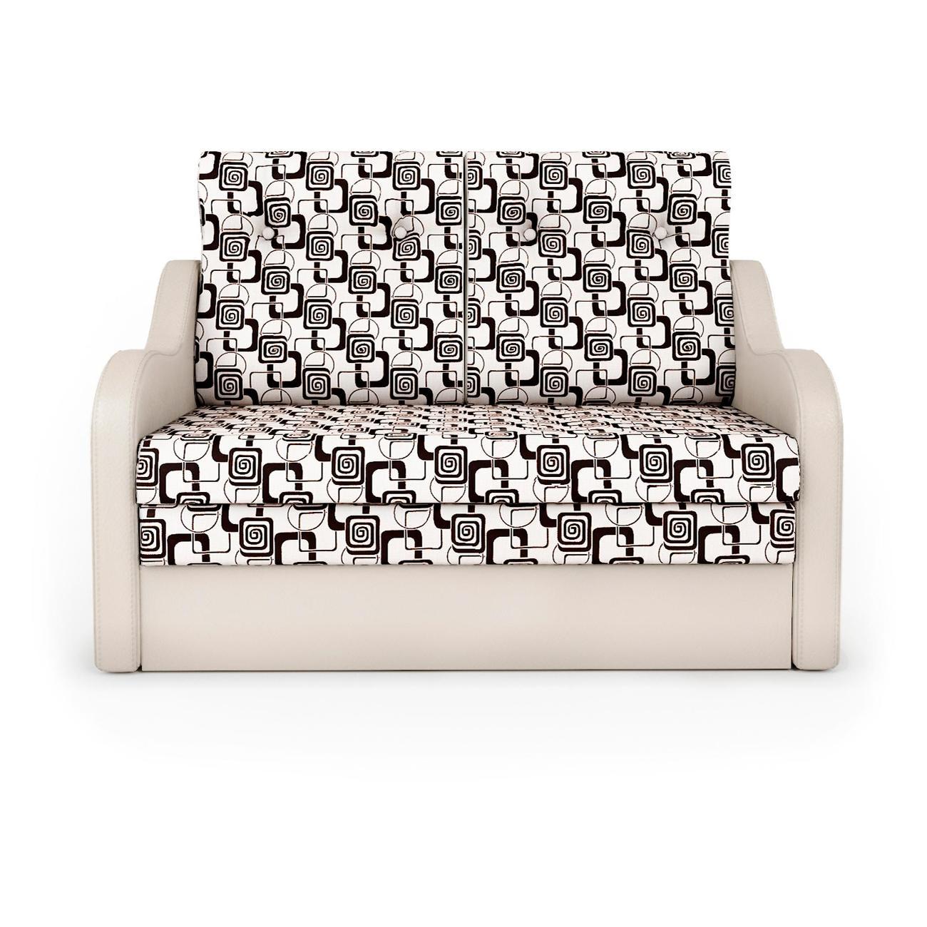 Диван Шарм-Дизайн Классика 2В прямой раскладной экокожа беж и ромб