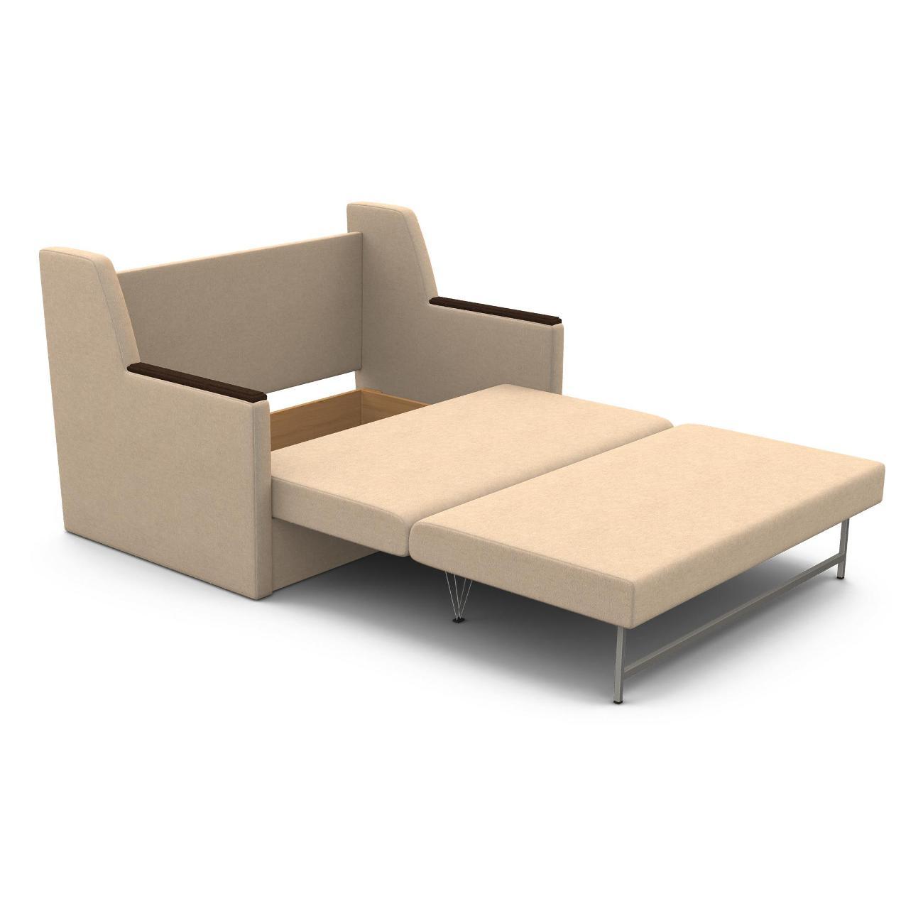 Диван Шарм-Дизайн Классика 2Д прямой раскладной велюр бежевый