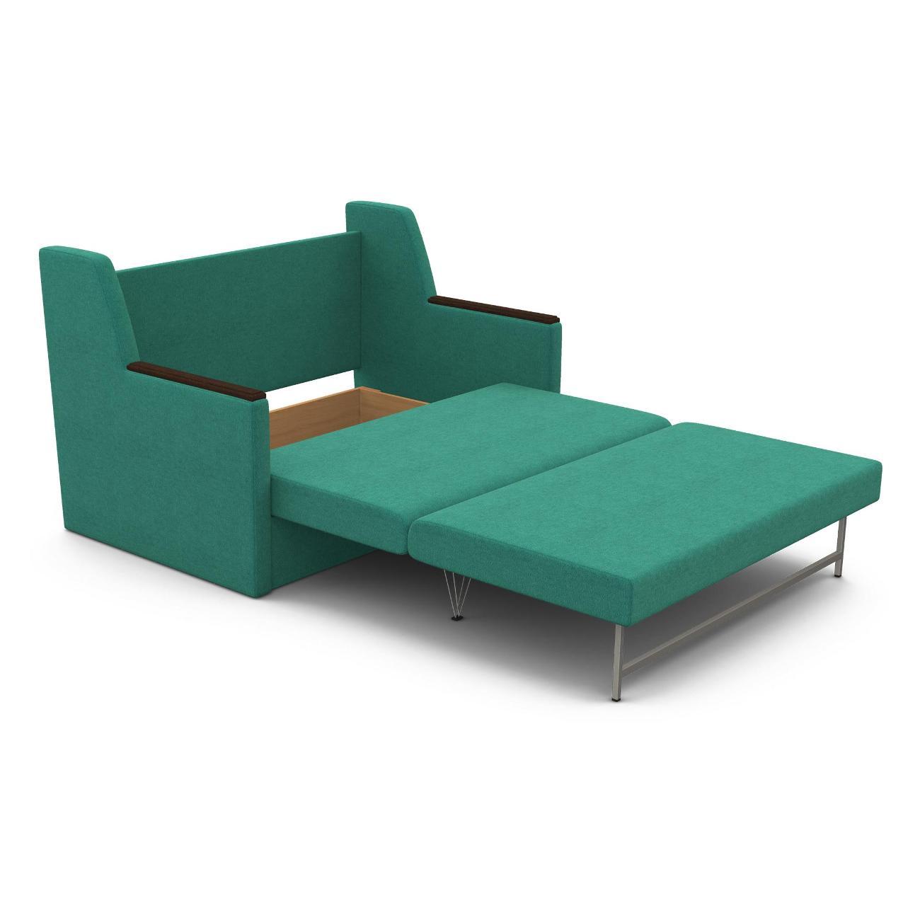 Диван Шарм-Дизайн Классика 2Д прямой раскладной велюр бирюзовый