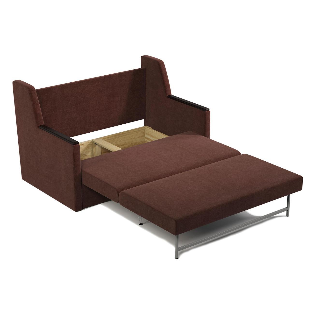 Диван Шарм-Дизайн Классика 2Д прямой раскладной велюр Дрим шоколад