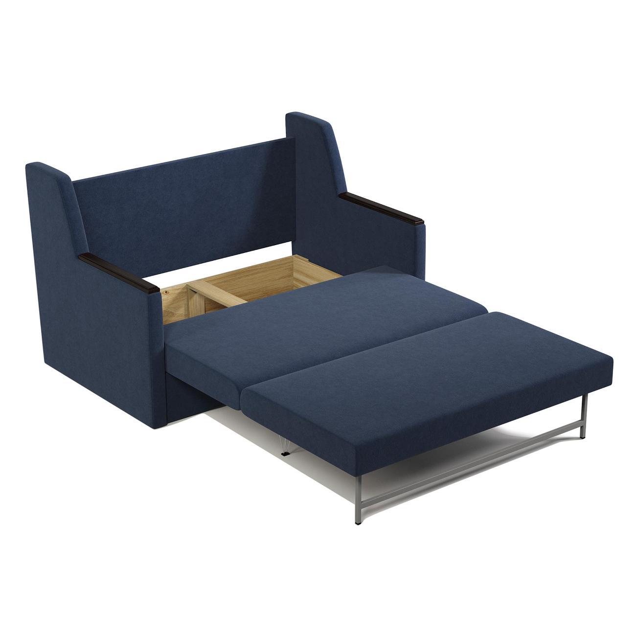 Диван Шарм-Дизайн Классика 2Д прямой раскладной велюр синий