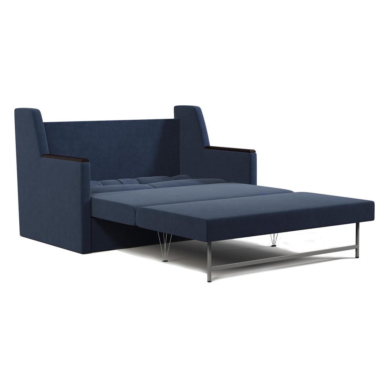 Диван Шарм-Дизайн Классика 2Д прямой раскладной велюр синий