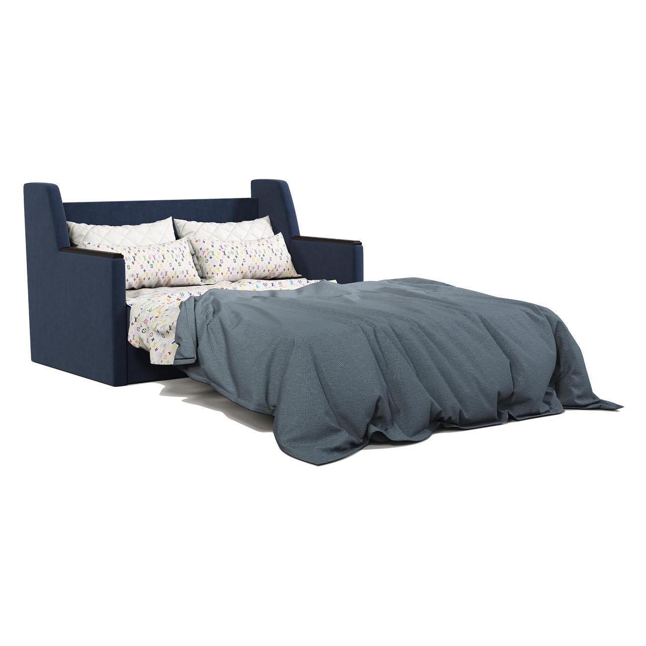 Диван Шарм-Дизайн Классика 2Д прямой раскладной велюр синий