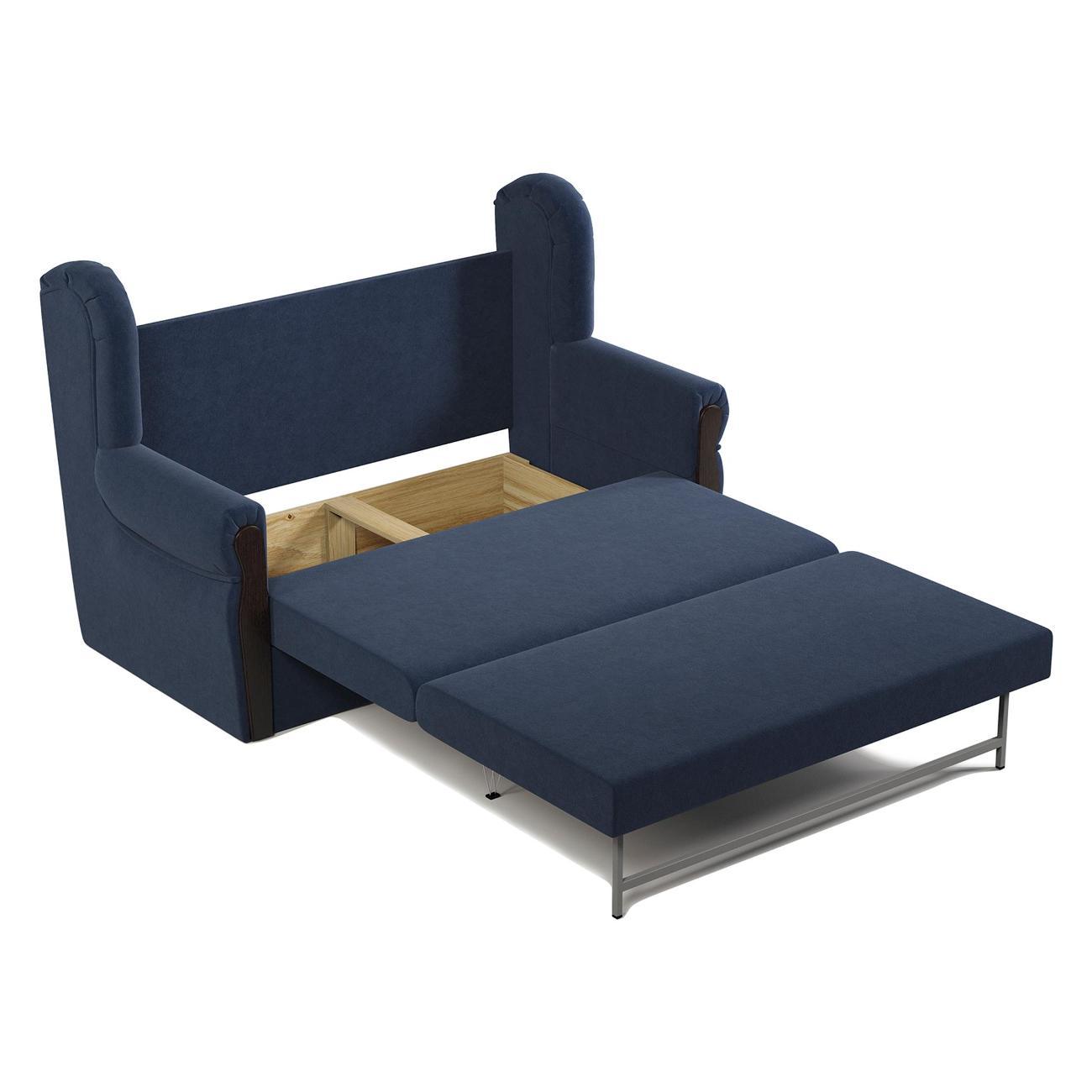 Диван Шарм-Дизайн Классика 2М прямой раскладной велюр синий