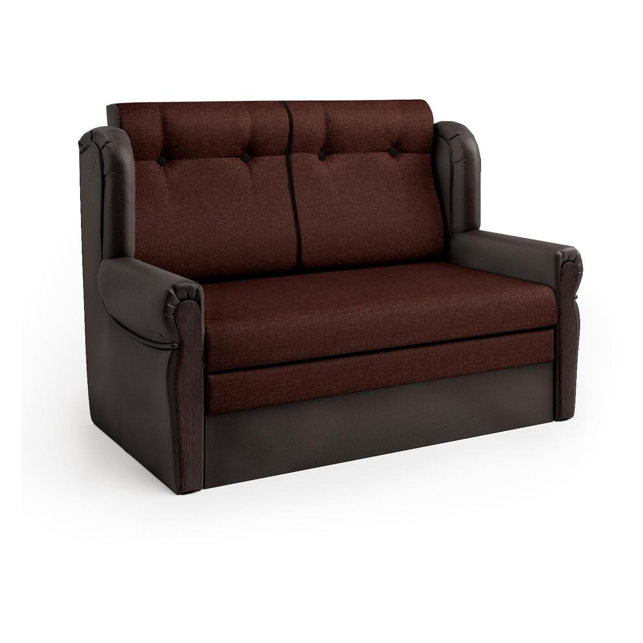 Диван Шарм-Дизайн Классика 2М прямой раскладной шоколад и рогожка