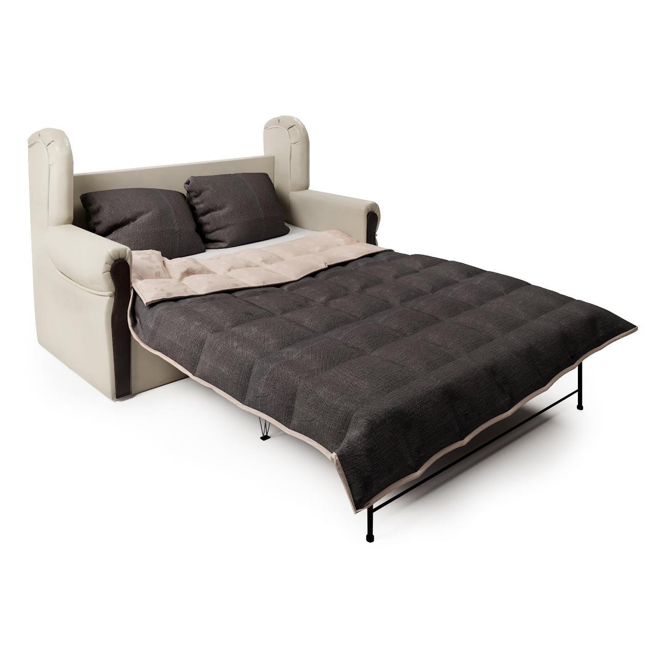 Диван Шарм-Дизайн Классика 2М прямой раскладной бежовый и рогожка