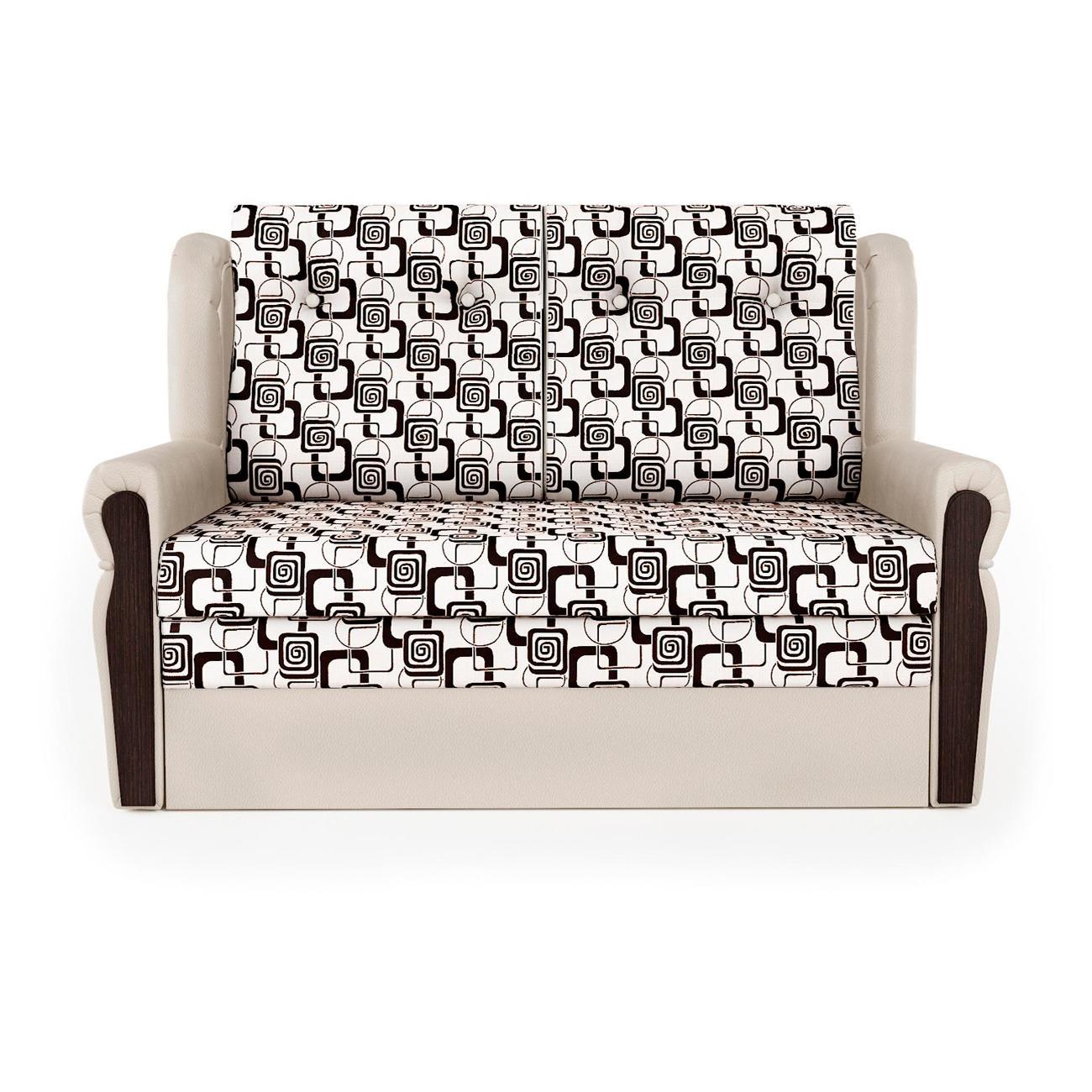 Диван Шарм-Дизайн Классика 2М прямой раскладной экокожа беж и ромб