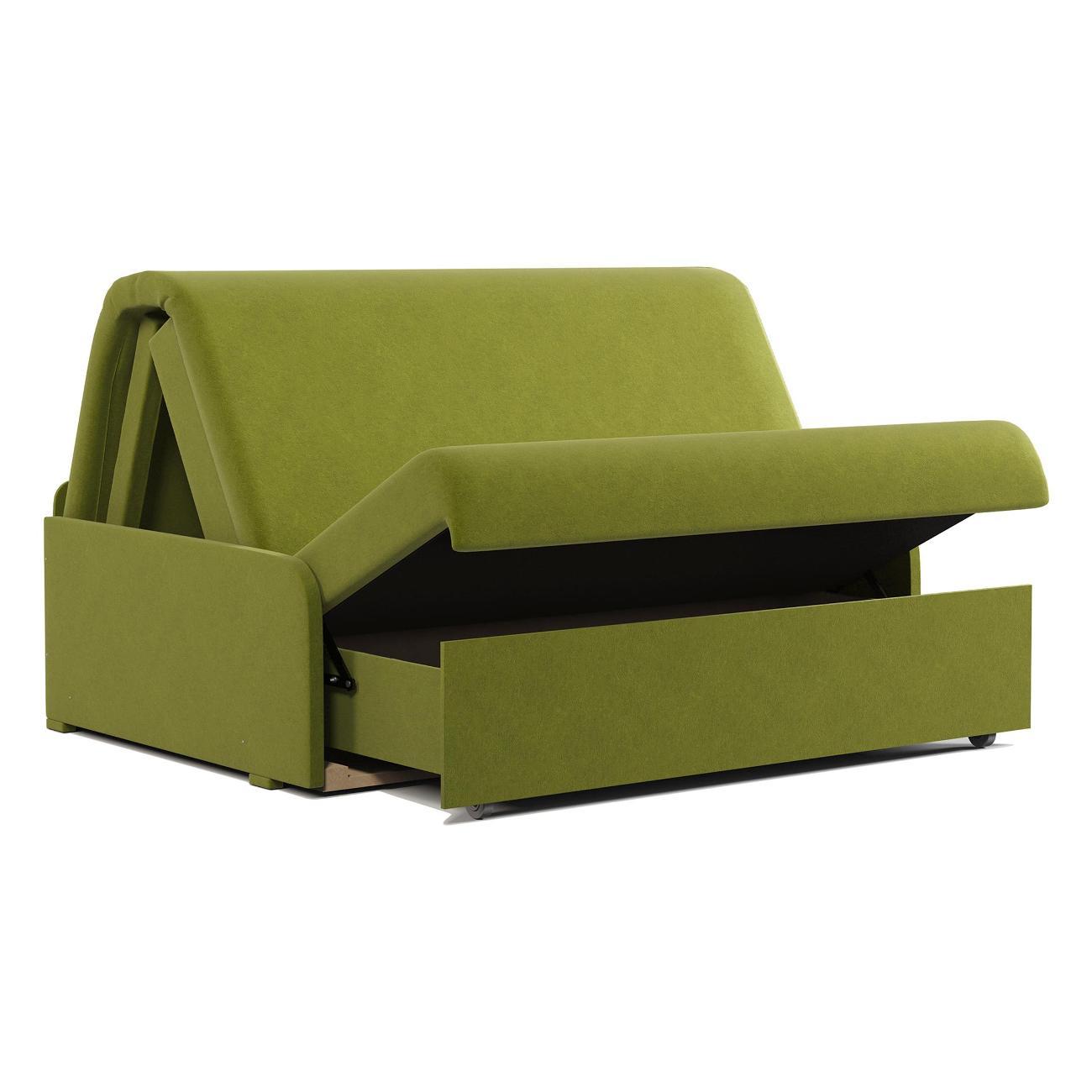 Диван Шарм-Дизайн Коломбо БП 120 раскладной аккордеон велюр зеленый