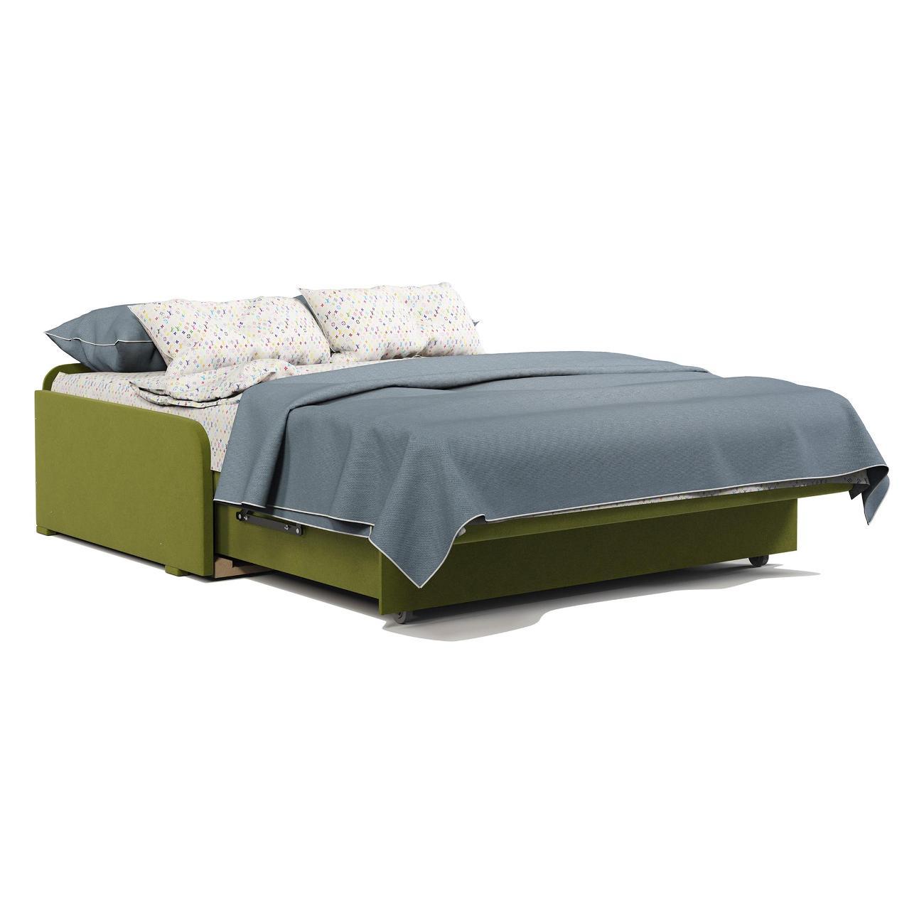 Диван Шарм-Дизайн Коломбо БП 140 раскладной аккордеон велюр зеленый