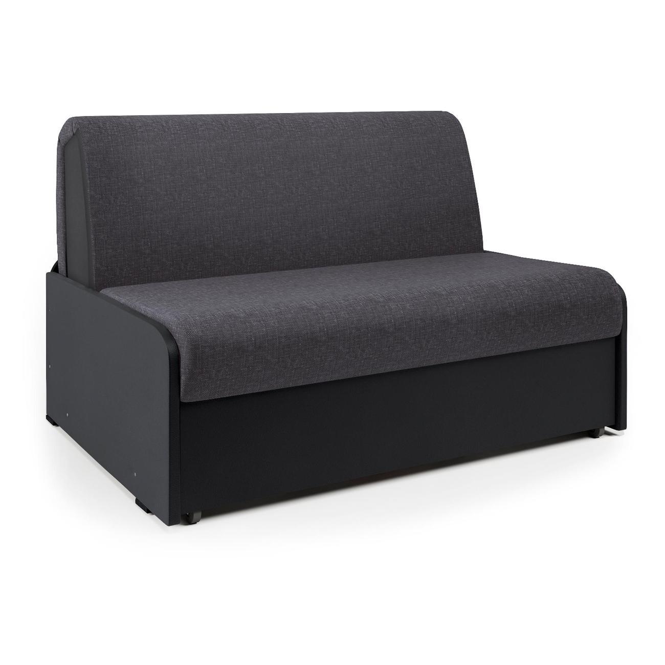 Диван Шарм-Дизайн Коломбо БП 140 раскладной аккордеон черный/серый