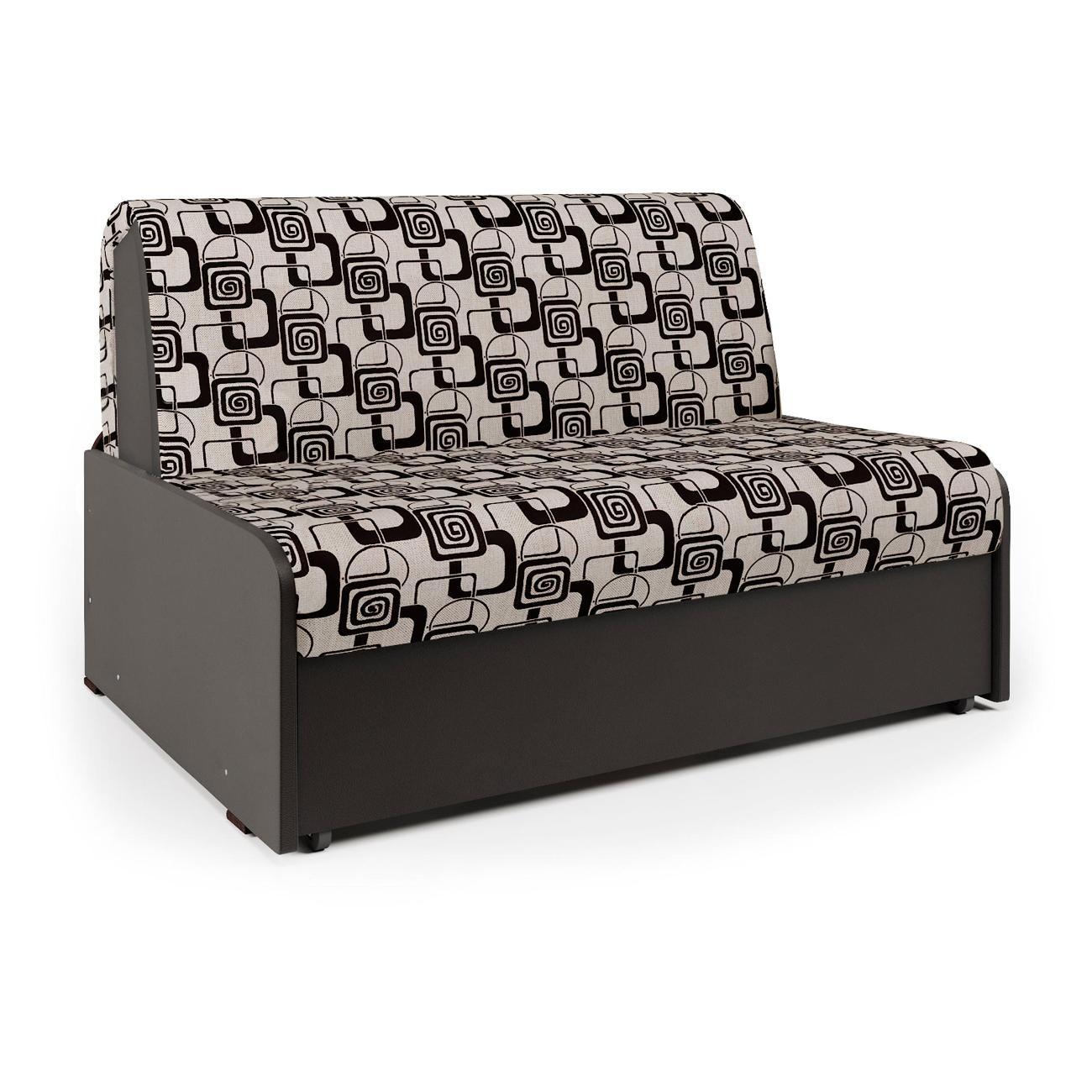 Диван Шарм-Дизайн Коломбо БП 140 раскладной ромб и экокожа шоколад