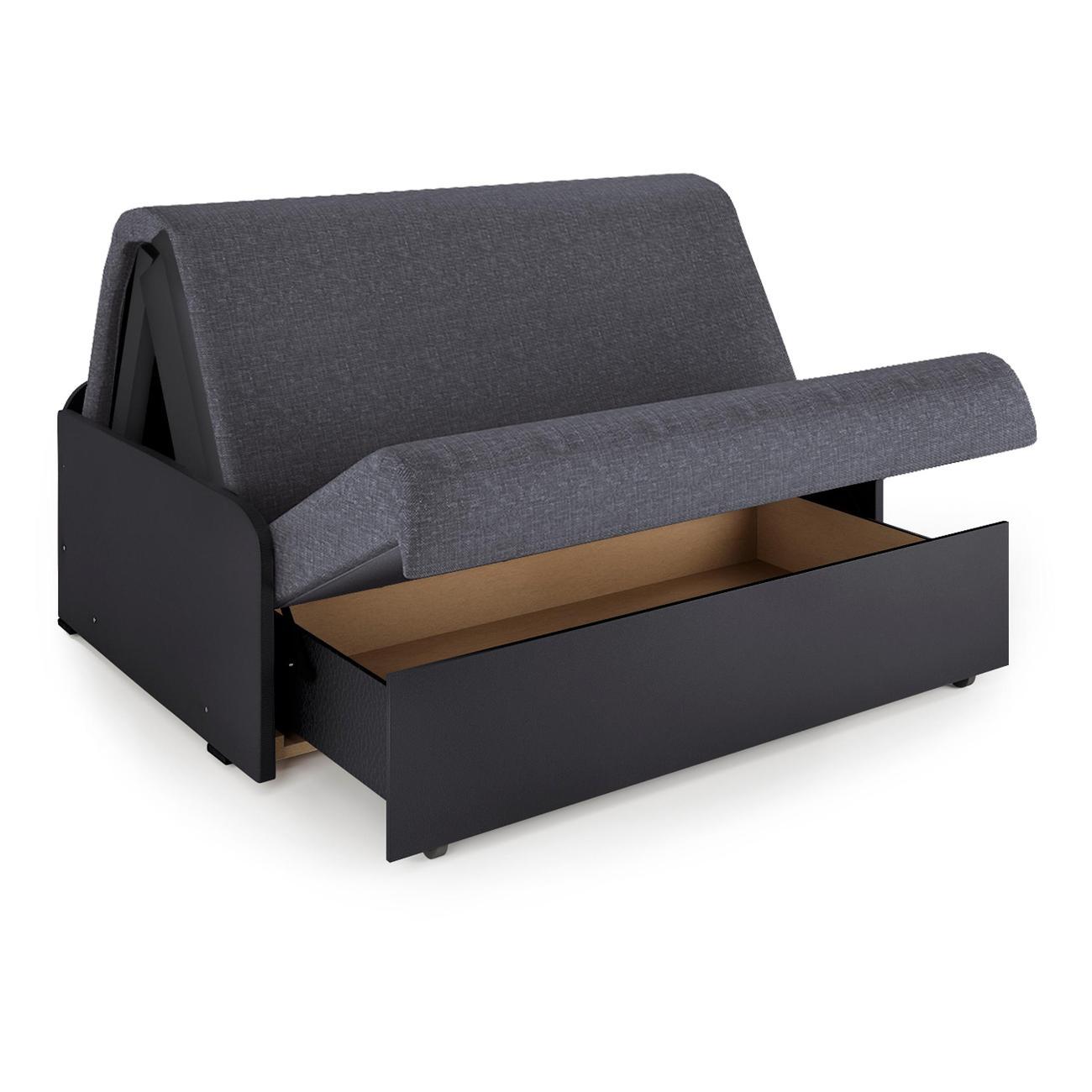 Диван Шарм-Дизайн Коломбо БП 160 раскладной аккордеон серый/черный