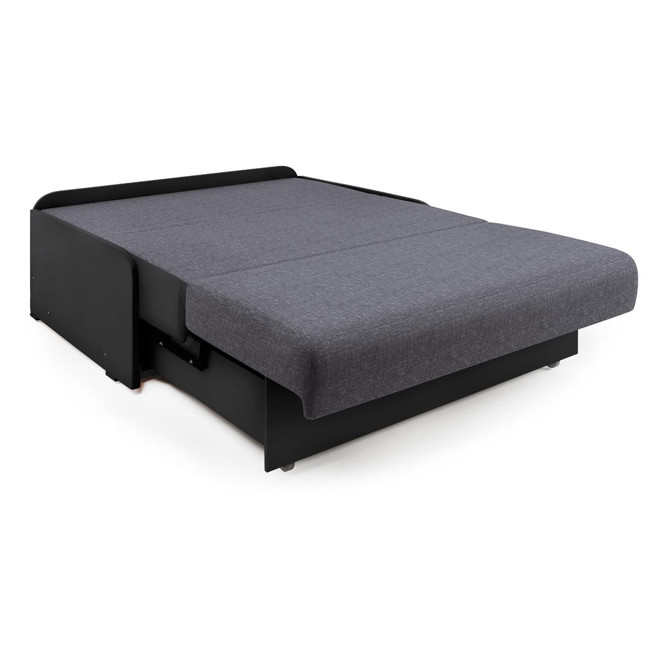 Диван Шарм-Дизайн Коломбо БП 160 раскладной аккордеон серый/черный