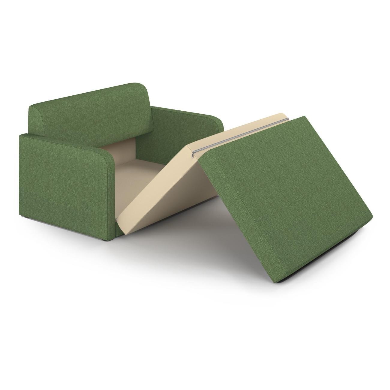 Диван Шарм-Дизайн Бит Куба прямой раскладной на пол зеленый