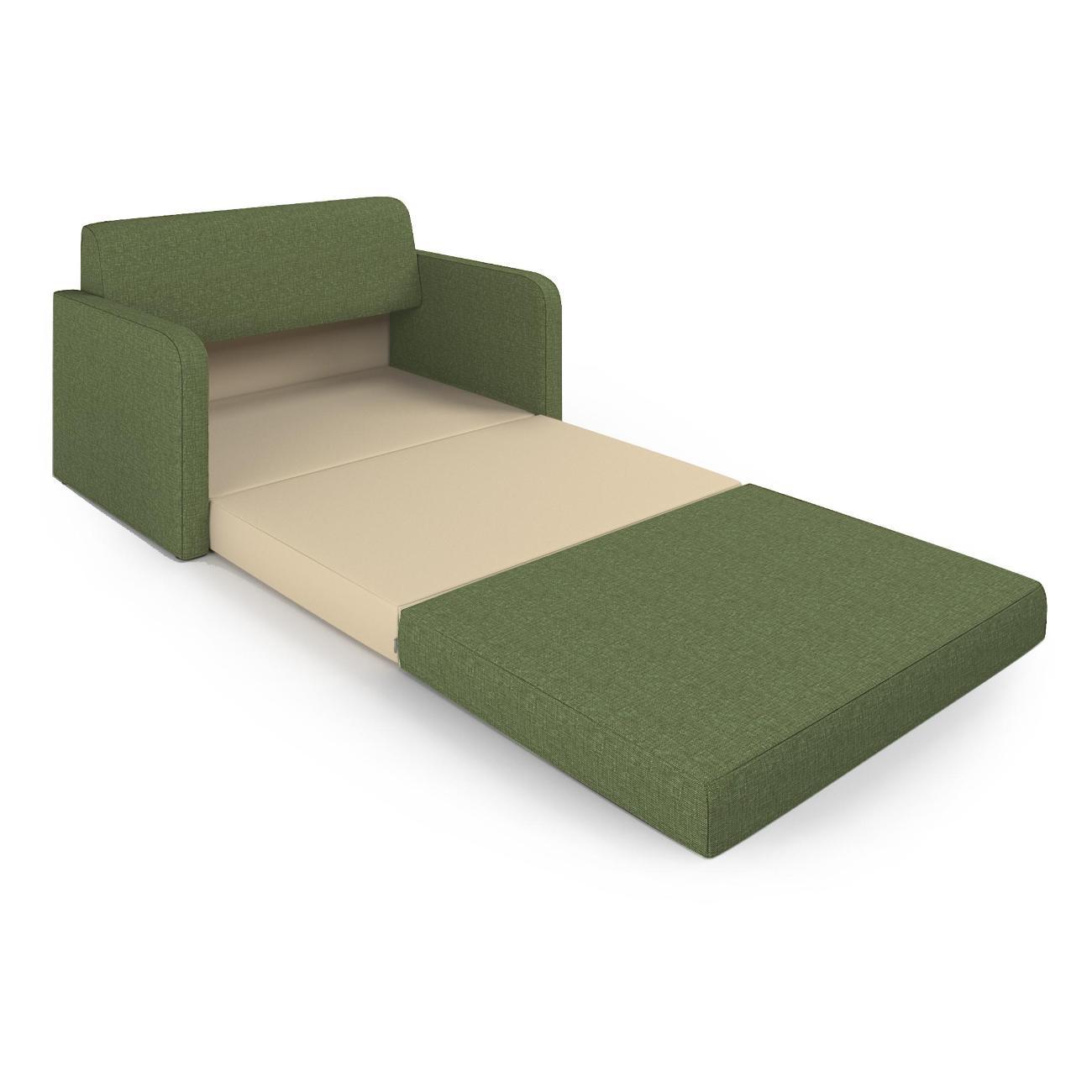 Диван Шарм-Дизайн Бит Куба прямой раскладной на пол зеленый