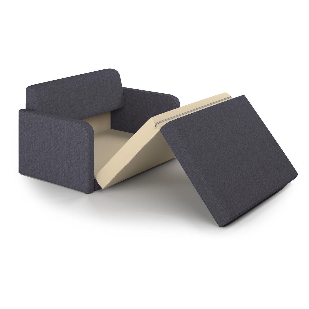 Диван Шарм-Дизайн Бит Куба прямой раскладной серый