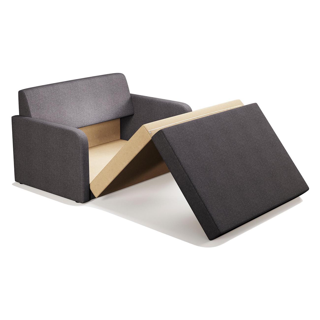 Диван Шарм-Дизайн Бит Куба прямой раскладной темно-серый