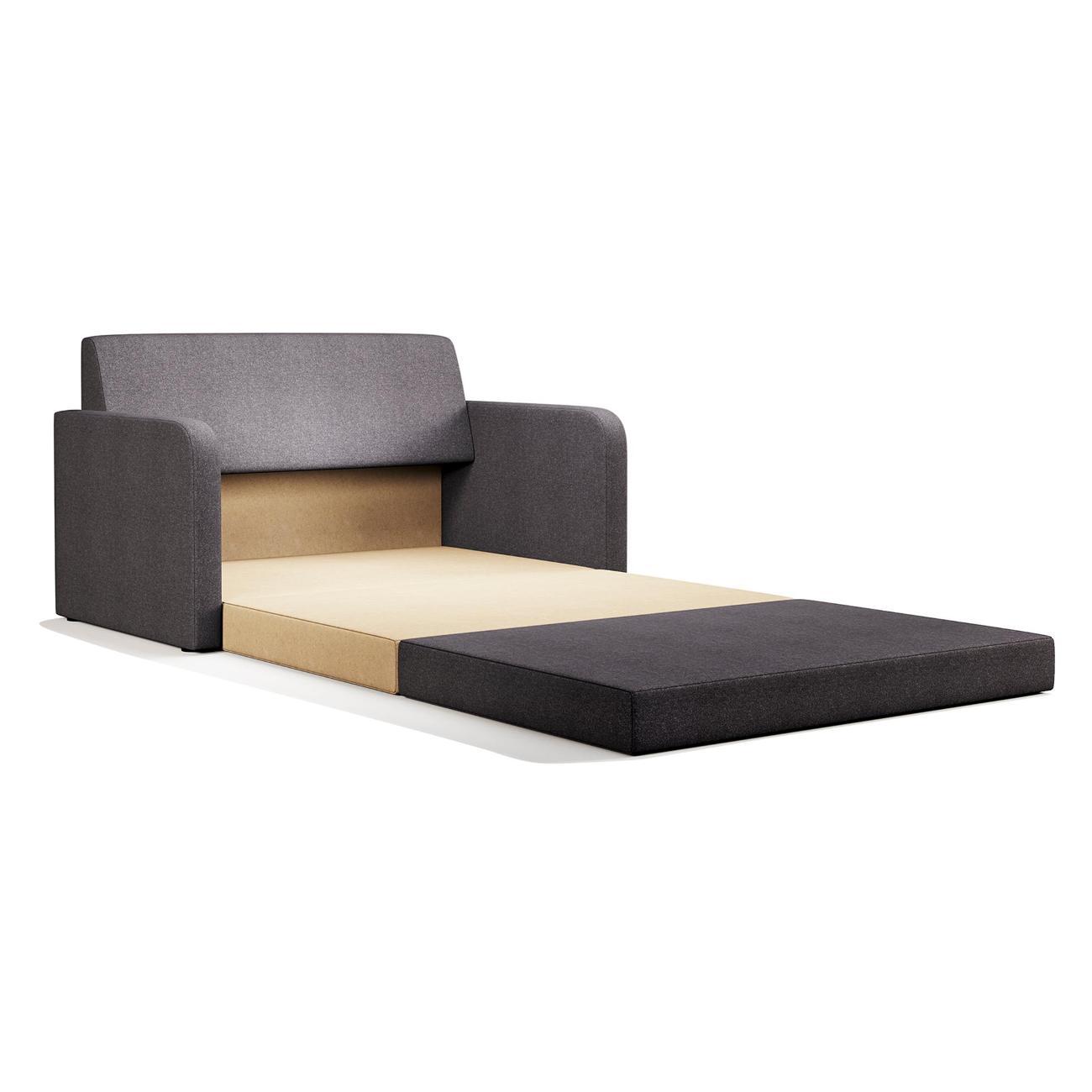 Диван Шарм-Дизайн Бит Куба прямой раскладной темно-серый