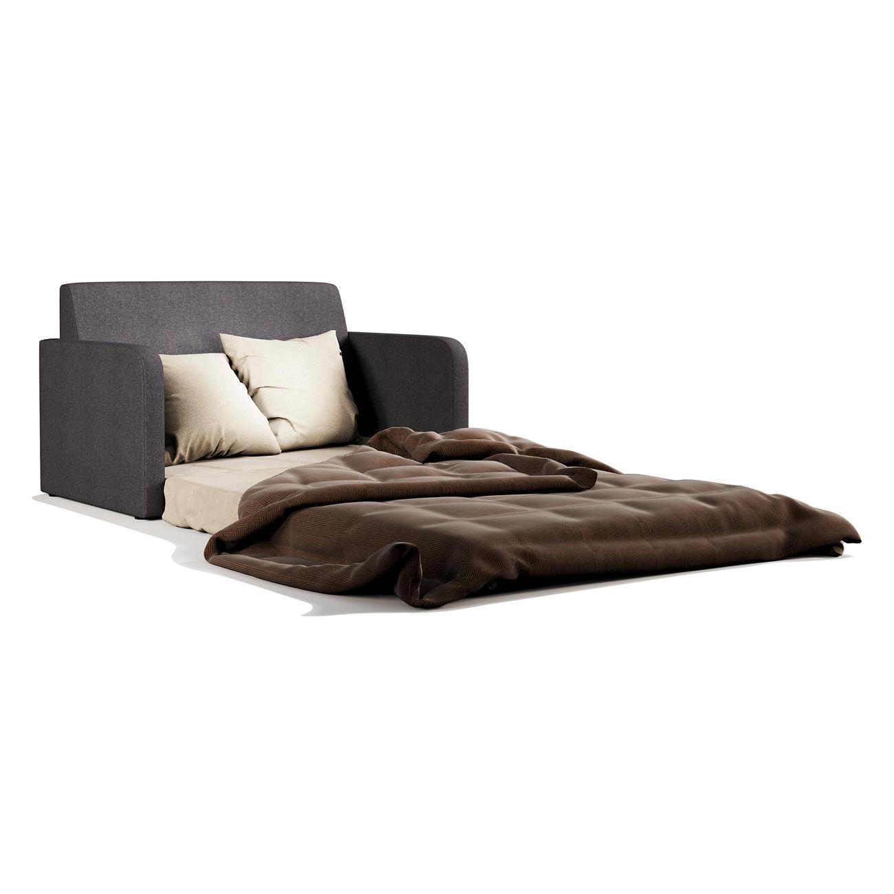 Диван Шарм-Дизайн Бит Куба прямой раскладной темно-серый