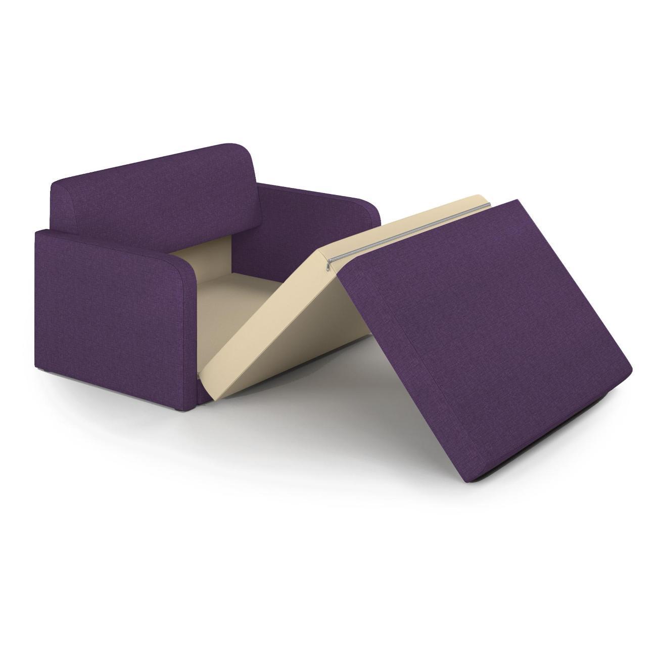 Диван Шарм-Дизайн Бит Куба прямой раскладной фиолетовый