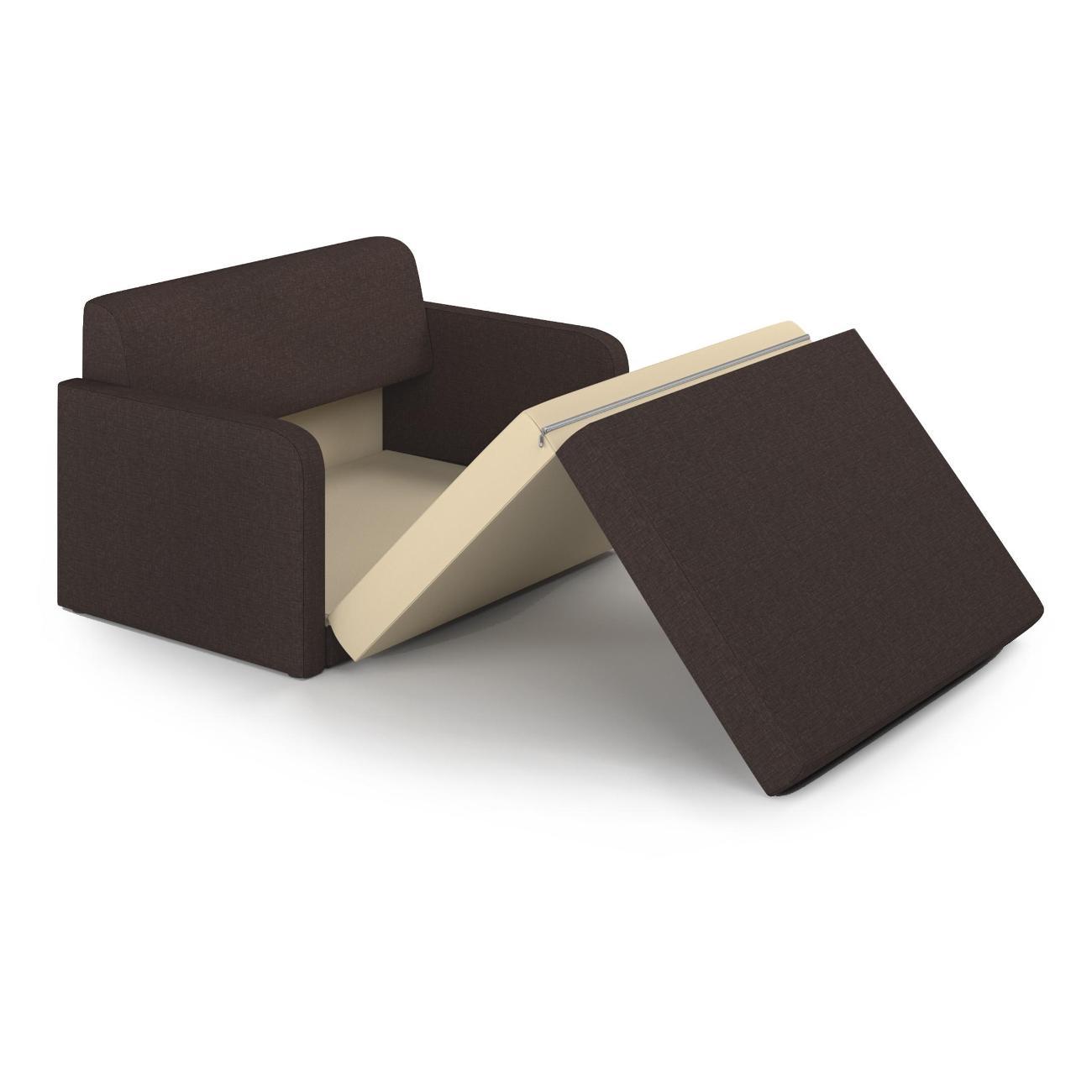 Диван Шарм-Дизайн Бит Куба прямой раскладной шоколад