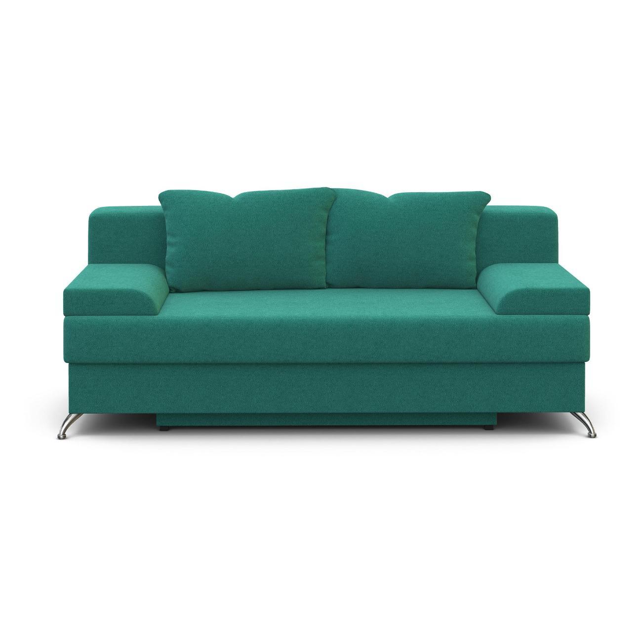 Диван Шарм-Дизайн Лайт прямой раскладной велюр бирюзовый